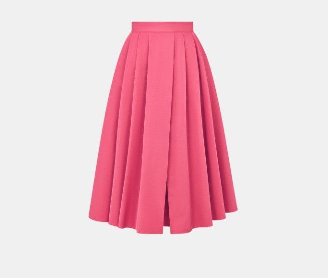 Dior o1w1db10225 341J68 Mid-Length Pleated Skirt in Indy Pink Size 32" / US 10 / IT 46 - 1 Thumbnail