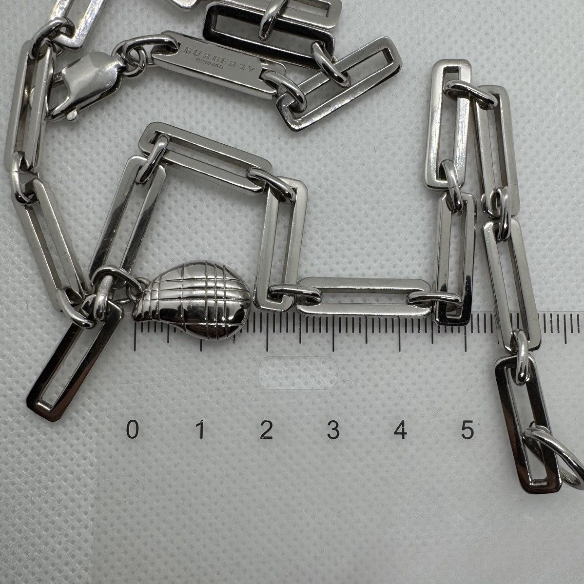 Burberry Burberry Solid Sterling Silver 925 Teardrop Necklace 42cm Size ONE SIZE - 7 Thumbnail