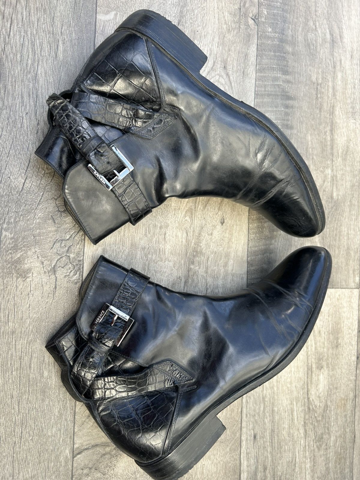 Versace Versace black leather ankle boots. Size US 8.5 / EU 41-42 - 6 Thumbnail