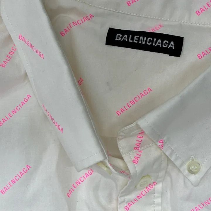 Balenciaga Balenciaga Balenciaga Logo Short Sleeve Shirt for Men -250 Size US M / EU 48-50 / 2 - 4 Thumbnail