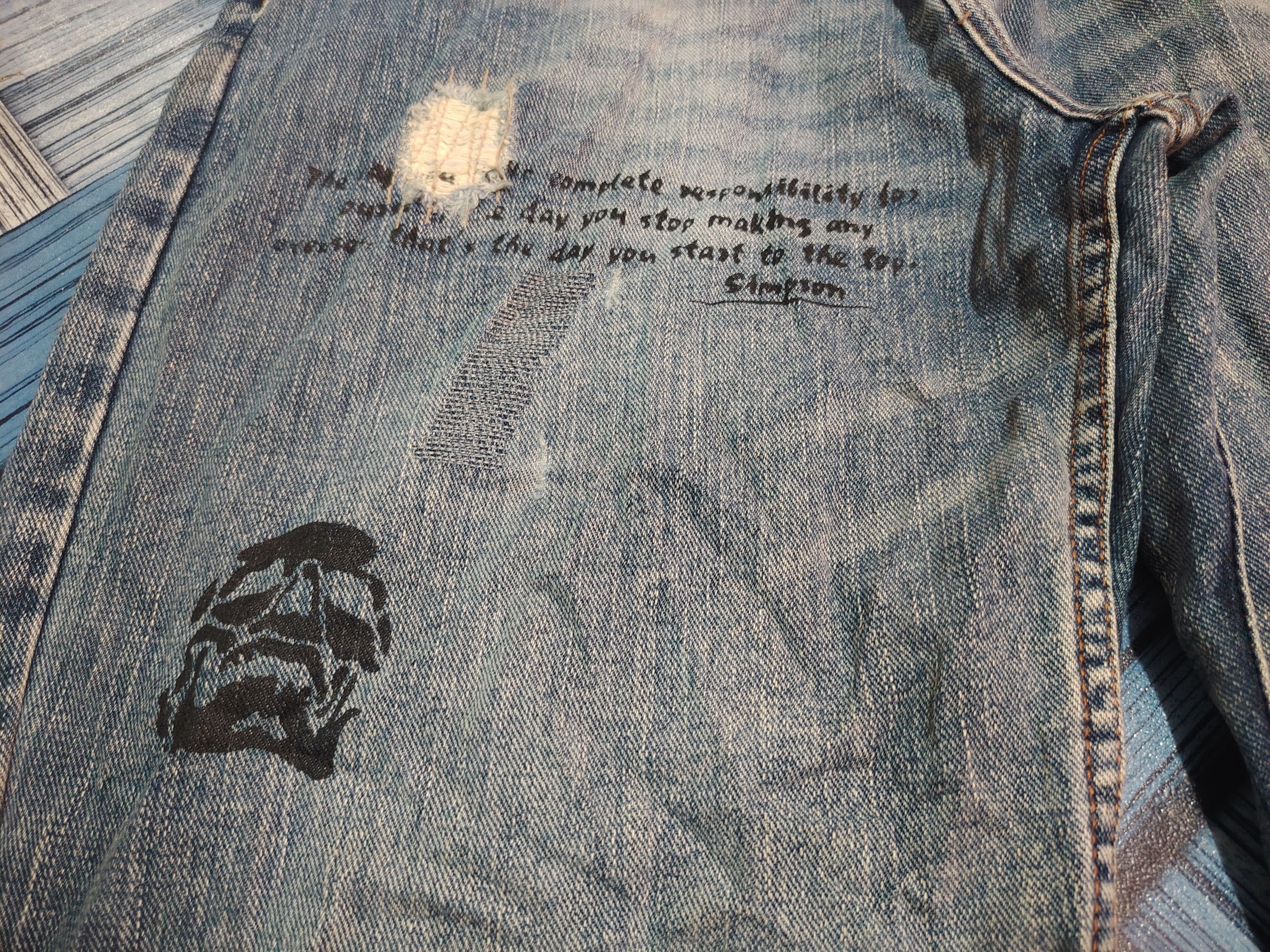 Who Decides War Japanese Nylaus Jeans Distressed denim Size US 32 / EU 48 - 9 Thumbnail