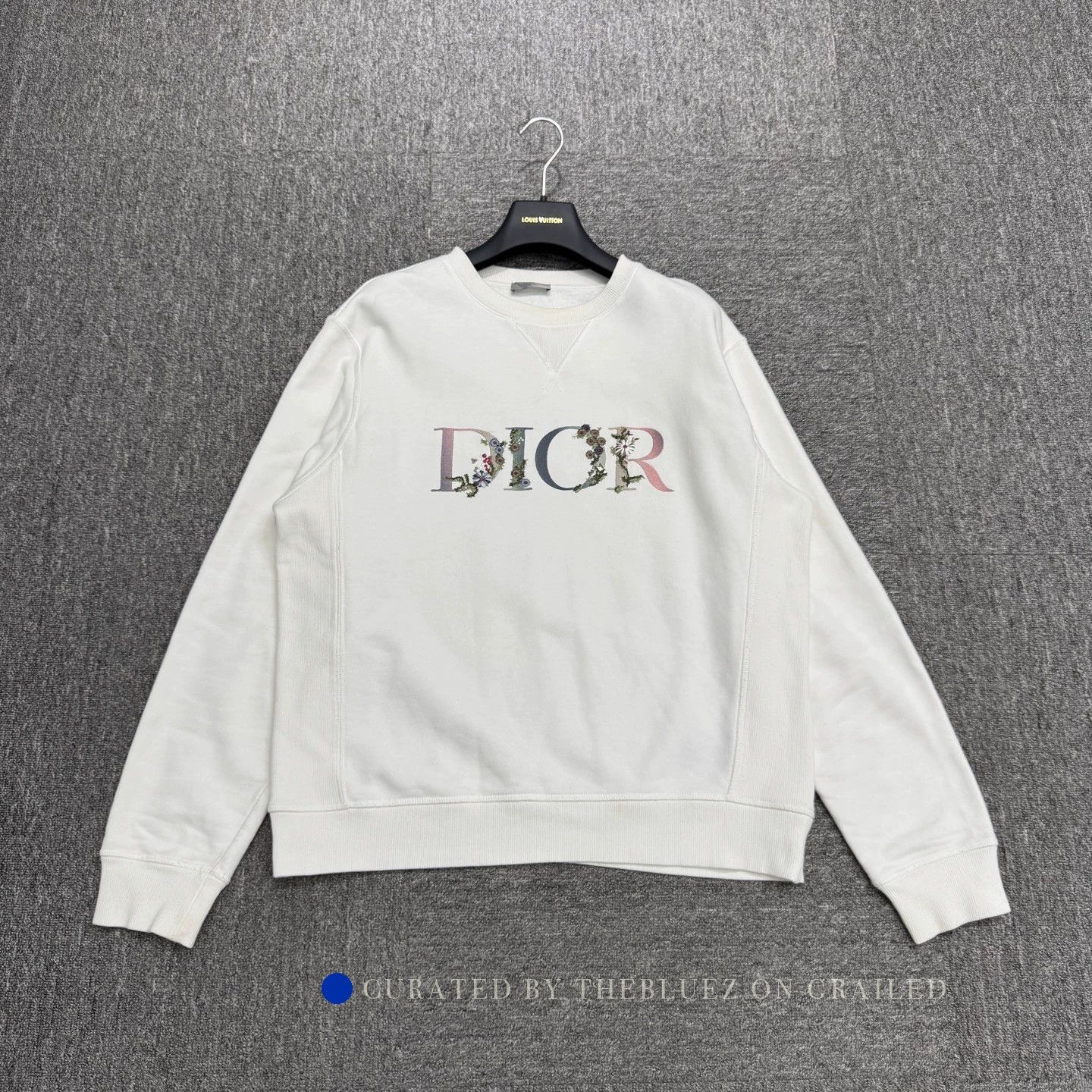 Dior Floral Embroidered Sweatshirt in White Size US M / EU 48-50 / 2 - 1 Thumbnail