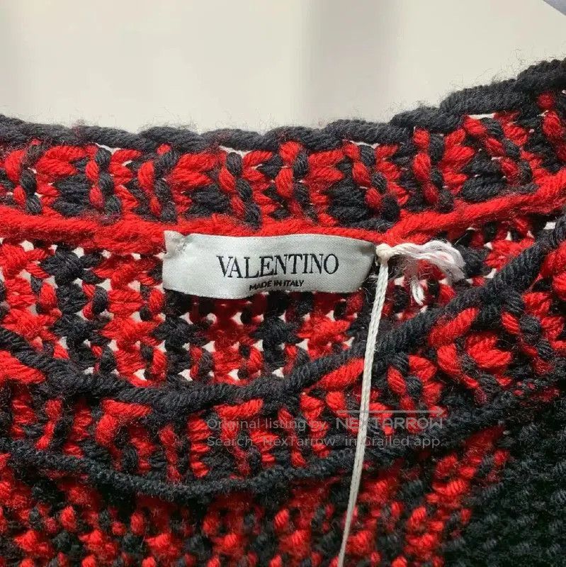 Valentino Valentino Black and Red Checkered Knit Sweater . Size US M / EU 48-50 / 2 - 2 Thumbnail