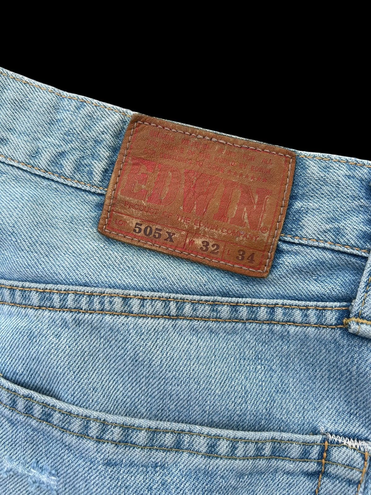 Kapital Vintage Edwin 505X Selvedge Distressed Baggy Denim Jeans Size US 32 / EU 48 - 17 Thumbnail