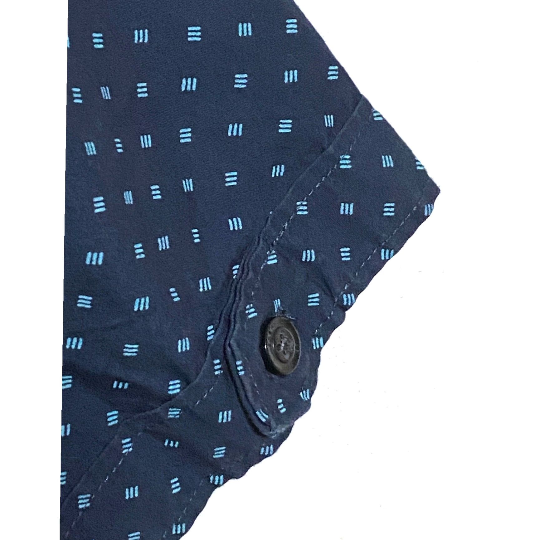 Perry Ellis Perry Ellis Blue Geometric Button-Up Shirt Mens S Preppy Office Coastal Navy/Cobalt Geometric Nautical Casual Workwear Size US S / EU 44-46 / 1 - 4 Thumbnail