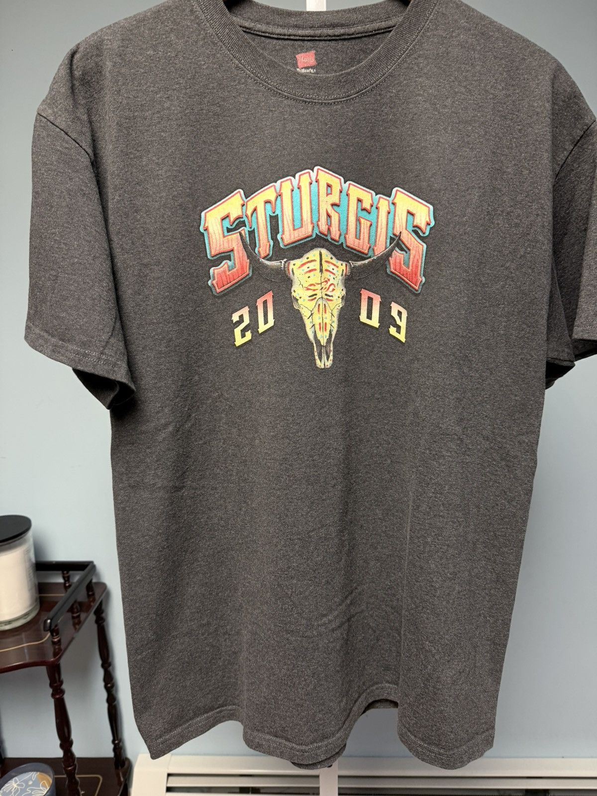 Hanes Grey Sturgis 2009 biker tee size large Size US L / EU 52-54 / 3 - 2 Thumbnail
