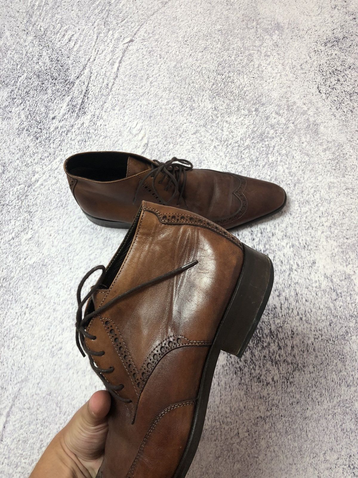Japanese Brand × Vintage Vintage Leather men's shoes y2k size 41 usa casual Size US 9 / EU 42 - 6 Thumbnail