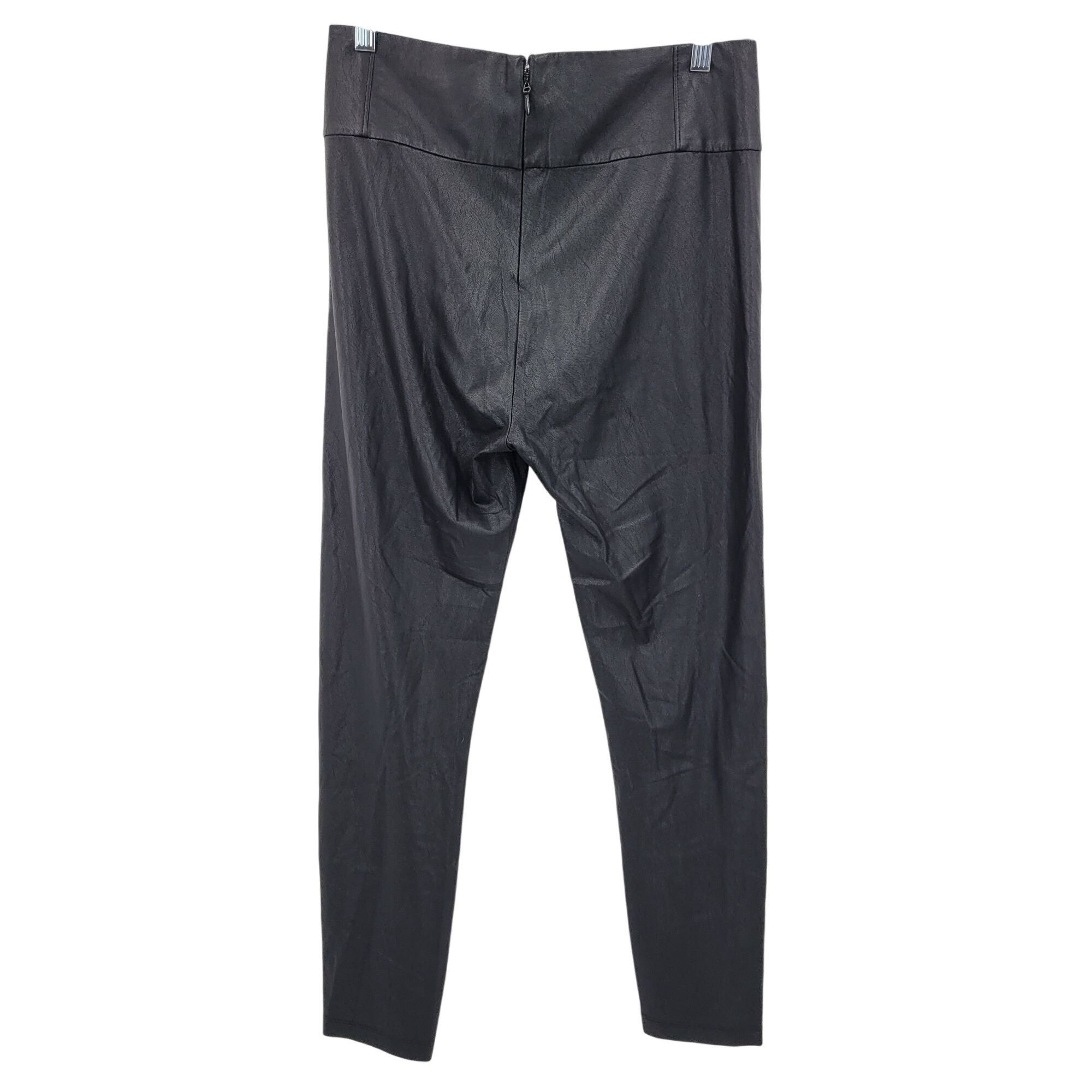 Other BCBGMAXAZRIA Faux Leather Leggings M Black High Waist Oil Sl Size 30" / US 8 / IT 44 - 9 Thumbnail
