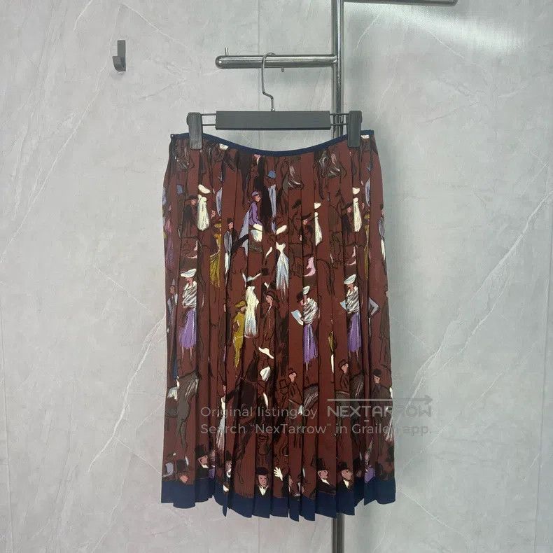 Hermes Hermes Limited Edition Horse Racing Skirt Size 42" / US 20 - 2 Thumbnail
