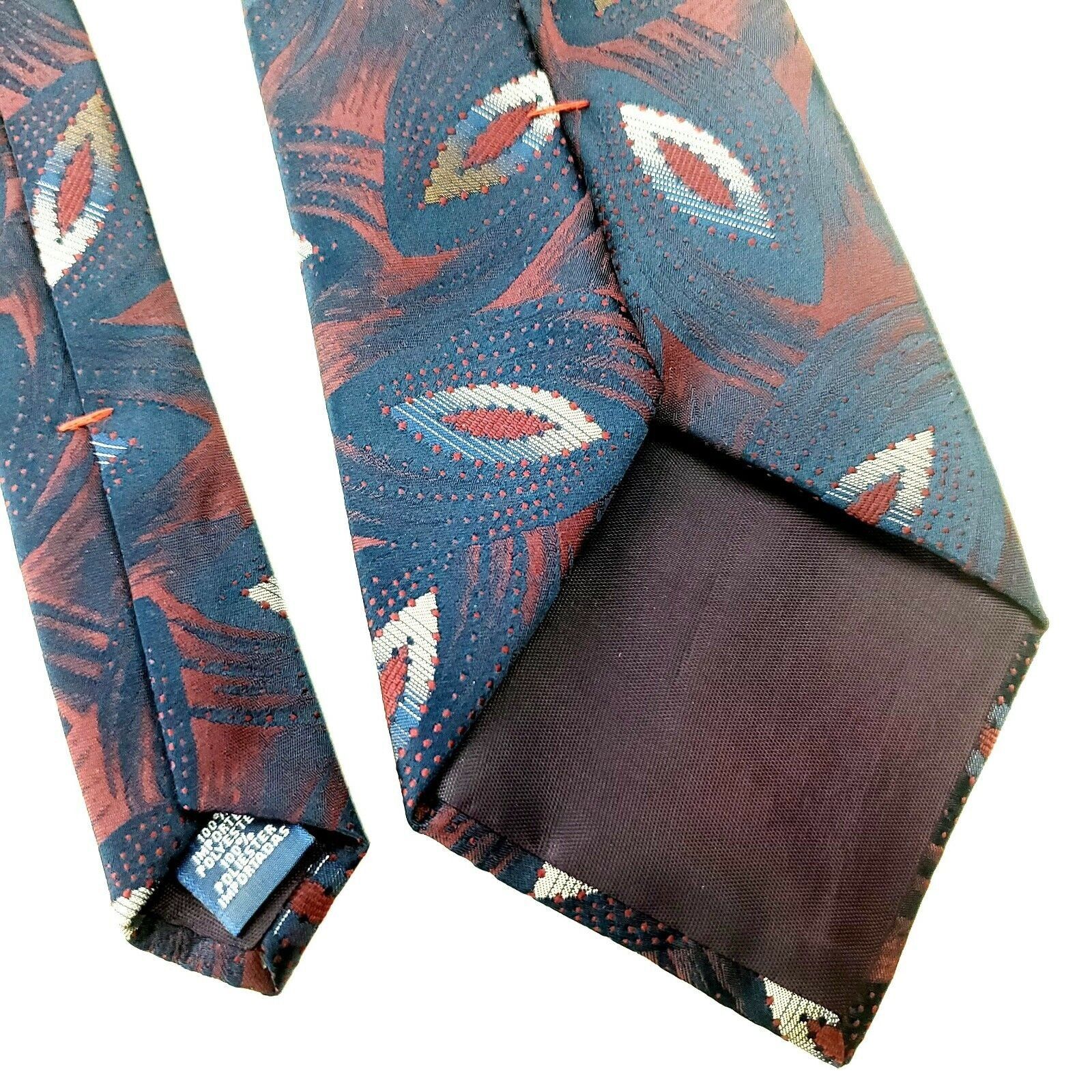 Vintage Don Loper Vintage Beverley Hills Blue Red Woven Polyester Ti Size ONE SIZE - 5 Thumbnail