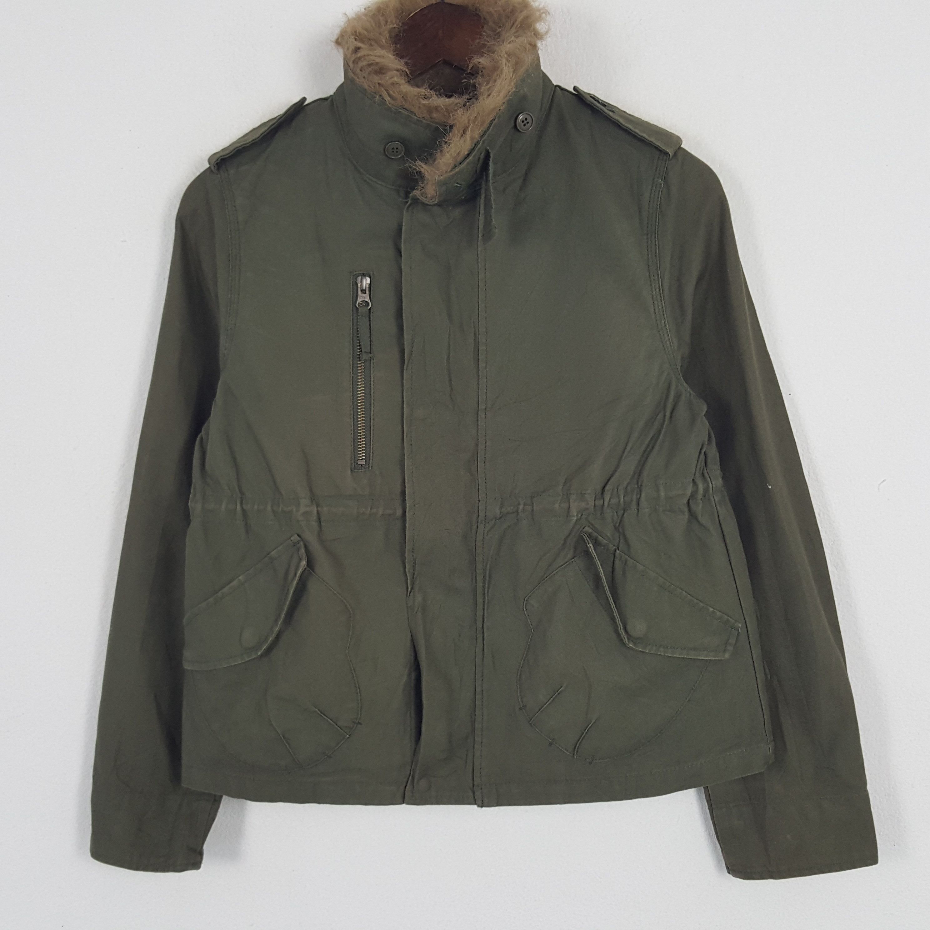 Issey Miyake × Japanese Brand × Ne-Net Vintage Ne-Net by Issey Miyake Military Fur Hoodie Jacket Size US XS / EU 42 / 0 - 1 Thumbnail