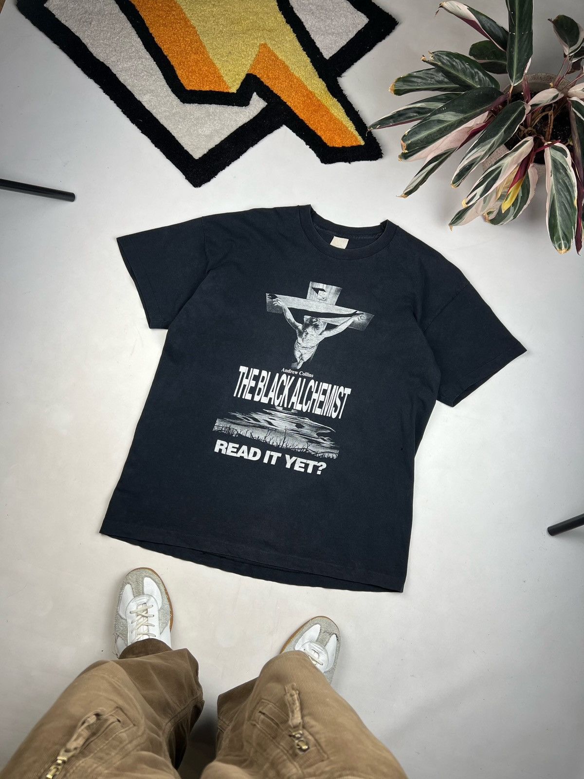Vintage Vintage 90s the black alchemist tee Antichrist Evil God Art Size US XL / EU 56 / 4 - 1 Thumbnail