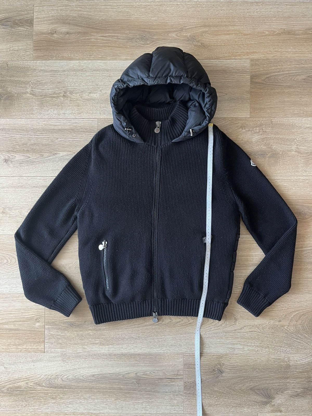 Moncler Moncler bi-material cardigan Size US L / EU 52-54 / 3 - 12 Thumbnail