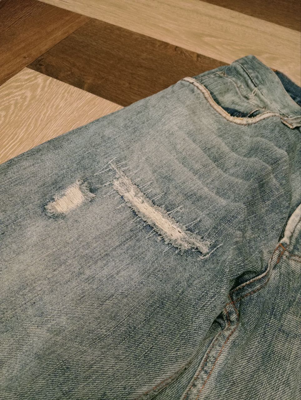 If Six Was Nine JAPANESE ZEROSAIL DISTRESSED JEANS - SIZE L Size US 31 - 6 Thumbnail