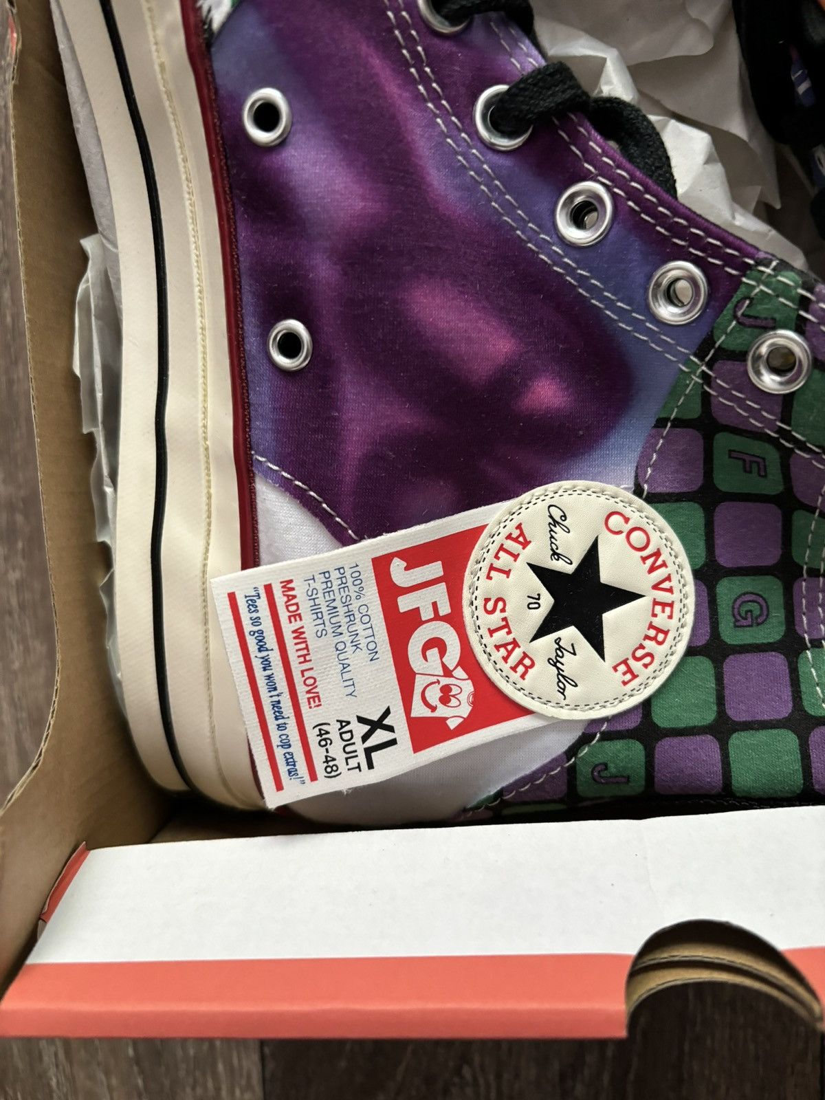 Converse Joe Freshgoods x Chuck 70 High 'JFG Graphic Tee Collage Size US 11 / EU 44 - 5 Thumbnail