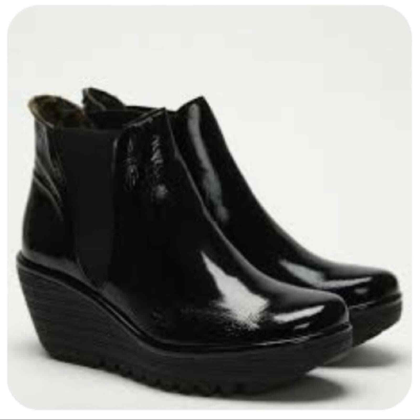 Fly London Fly London Yoss Patent Leather Platform Ankle Boot Size US 6.5 / IT 36.5 - 1 Thumbnail