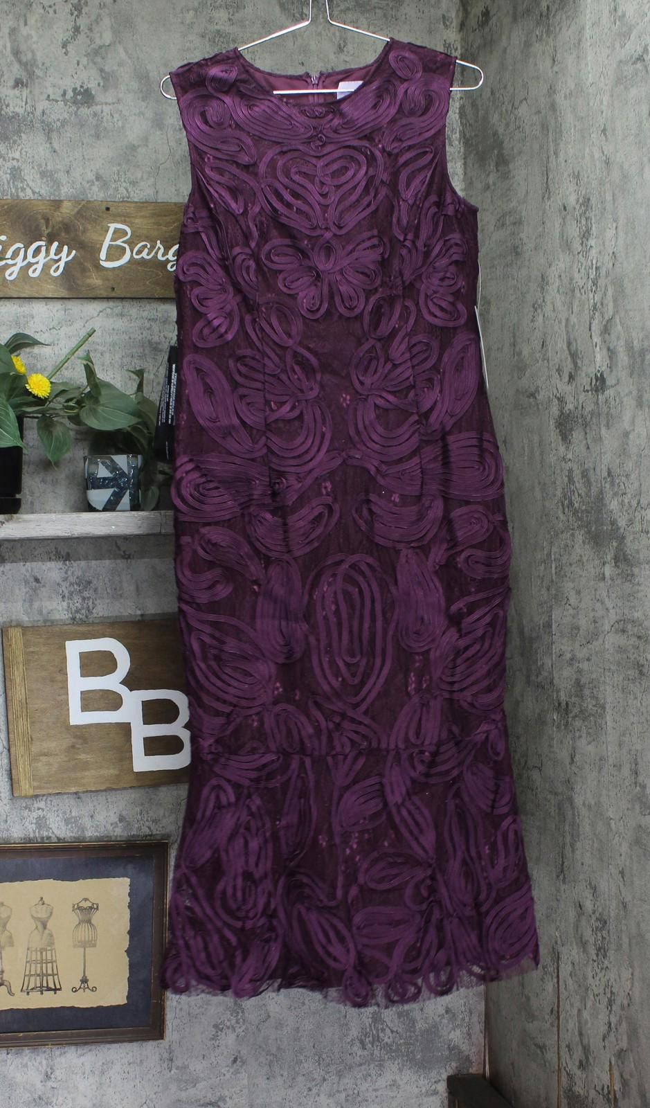 Other Js Collections Flare Sleeveless Bateau Neck Dress Purple 12 Size XL / US 12-14 / IT 48-50 - 1 Thumbnail