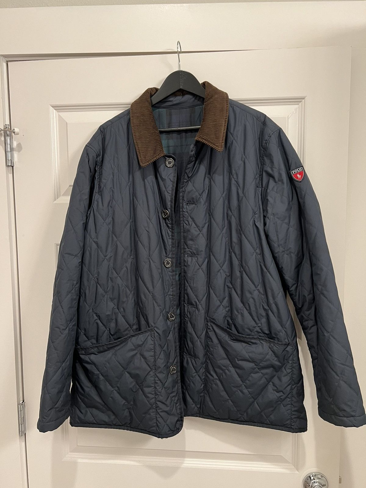 image of Polo Ralph Laurent Reversible Water Repellant Jacket - L in Navy, Men's (Size Large)