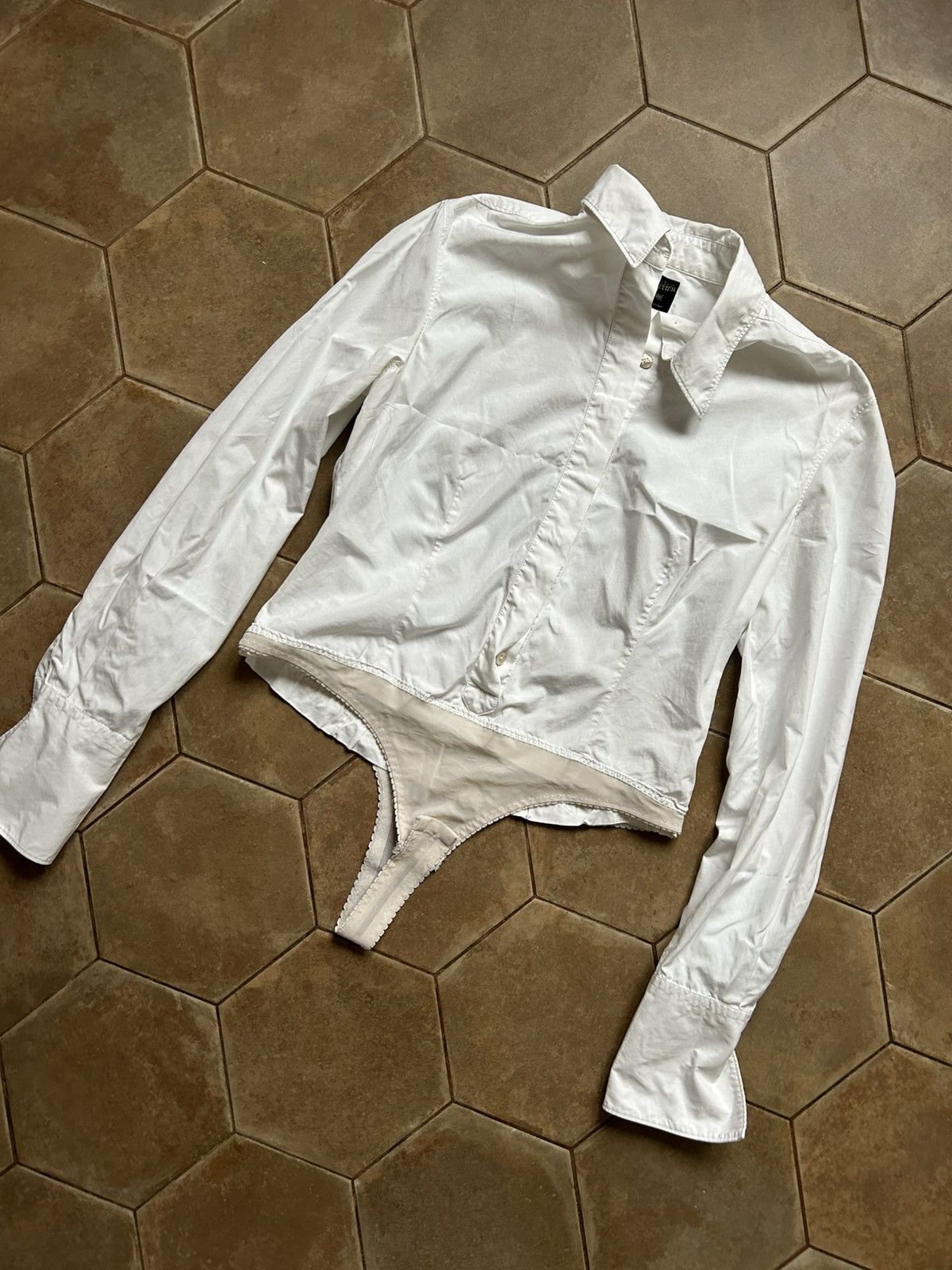 Jean Paul Gaultier Vintage Jean Paul Gaultier Onesie Bodysuit Shirt Size XL / US 12-14 / IT 48-50 - 2 Thumbnail