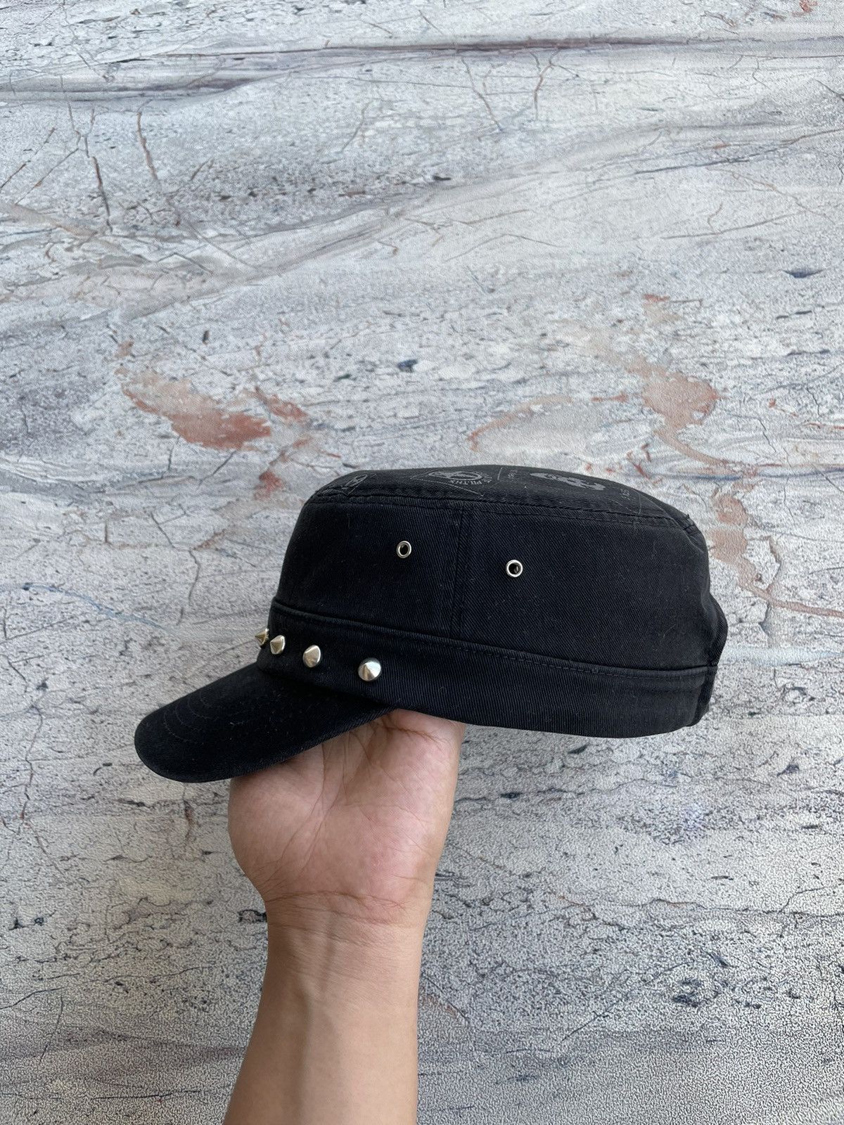 If Six Was Nine Gothic Punk Studded Patrol Cadet Hat lgb Size ONE SIZE - 6 Thumbnail