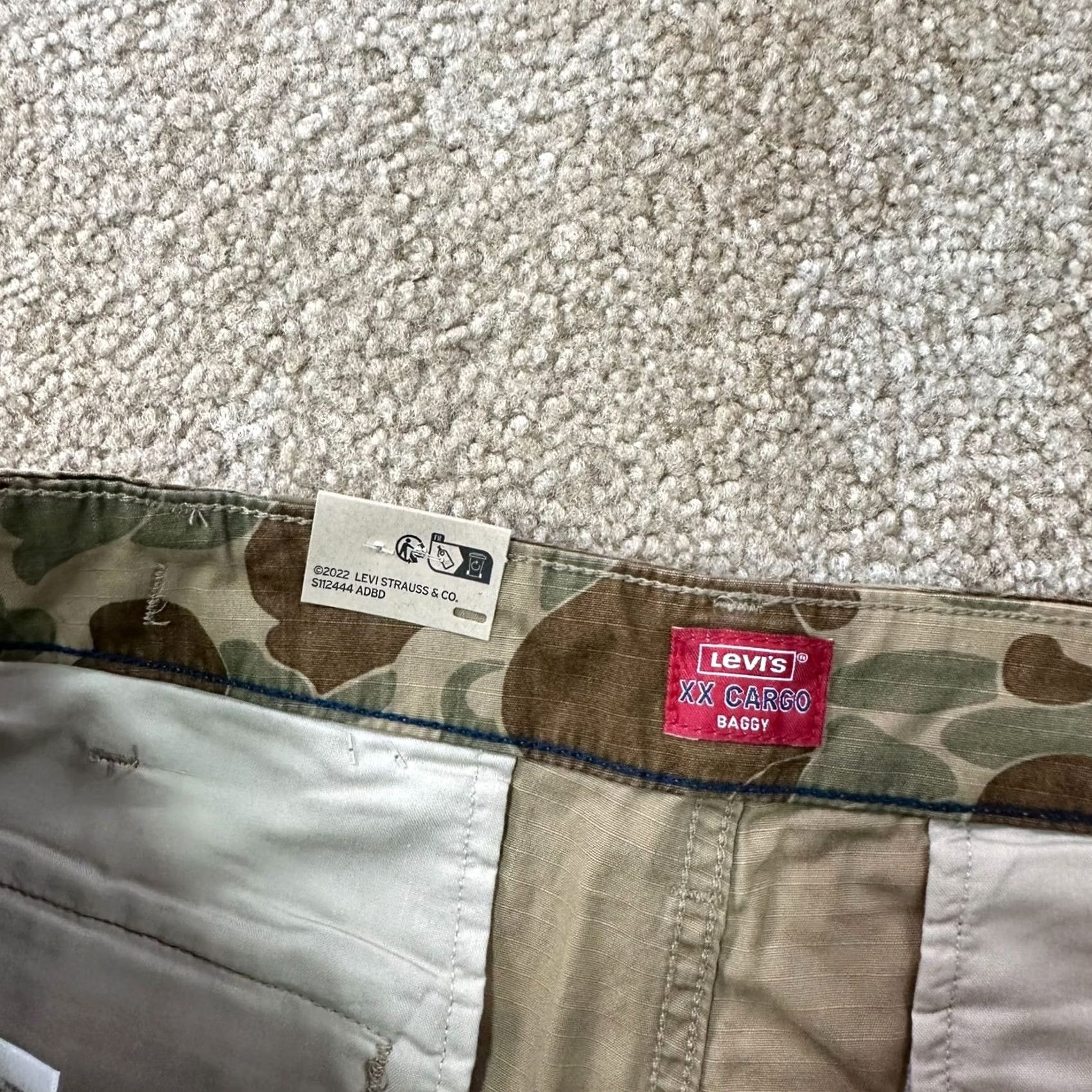 Levi's Levi's Cargo Baggy Pants Mens 32x32 Brown Camouflage Cotton Relaxed NWT Pants Size US 32 / EU 48 - 4 Thumbnail