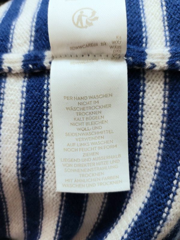 Boden 100% wool sweater jumper white blue luxury soft unique Size XS / US 0-2 / IT 36-38 - 8 Thumbnail