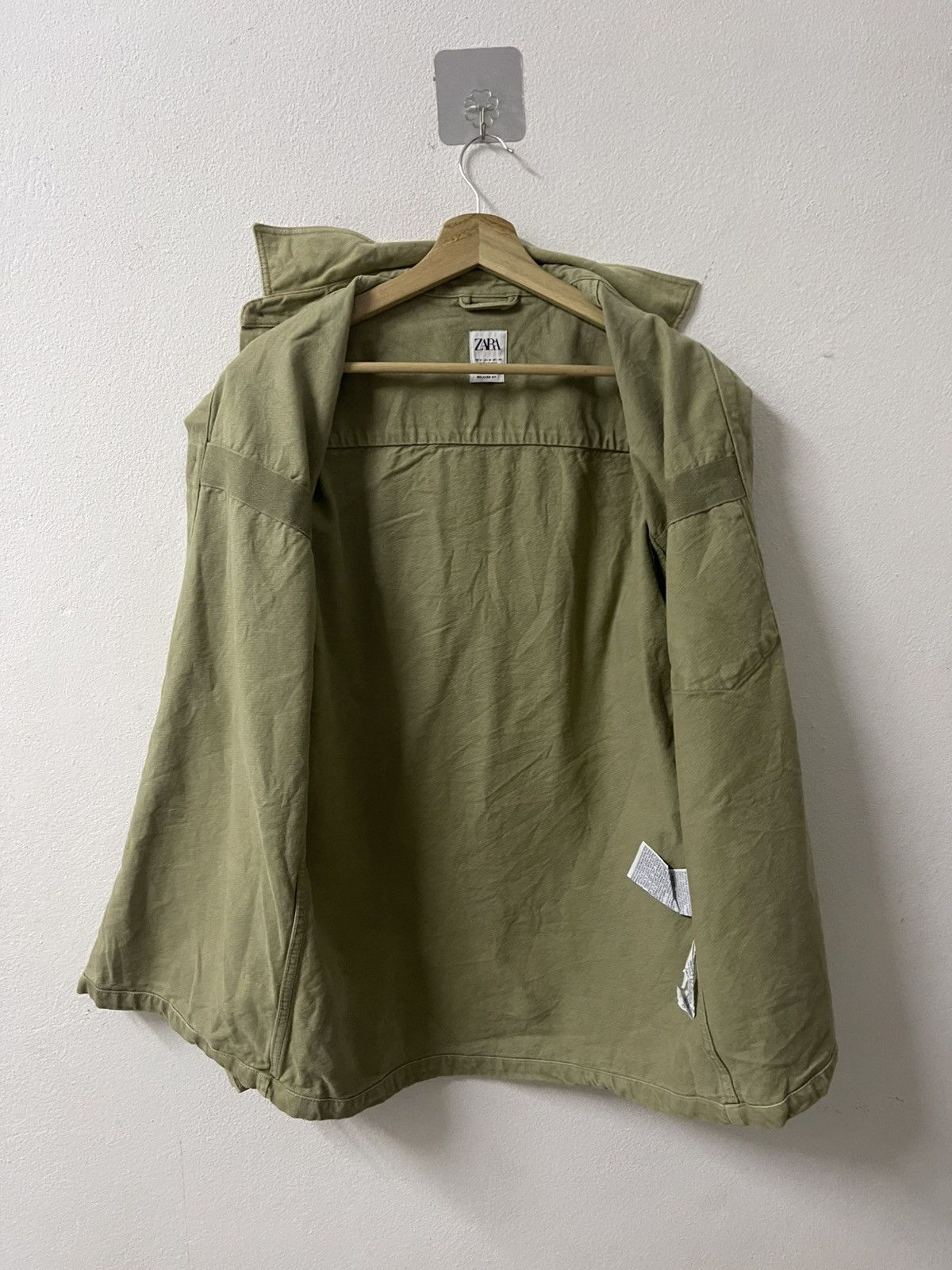 Zara ZARA men’ Military Overshirt Olive Green Size US M / EU 48-50 / 2 - 6 Thumbnail