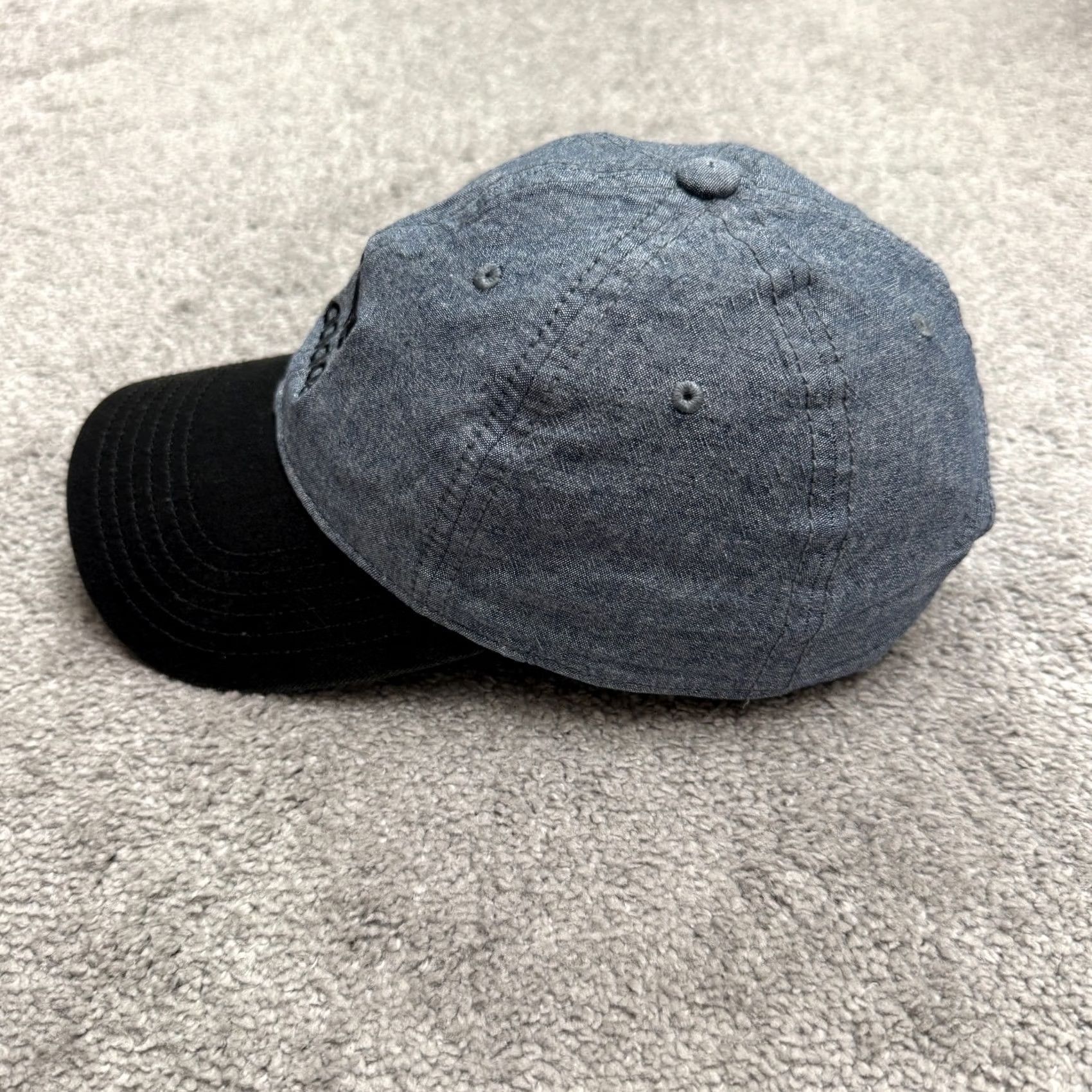 Adidas Adidas Originals Trefoil Chambray Adjustable Hat Cap Mens OSFA Blue Black Cotton Size ONE SIZE - 4 Thumbnail