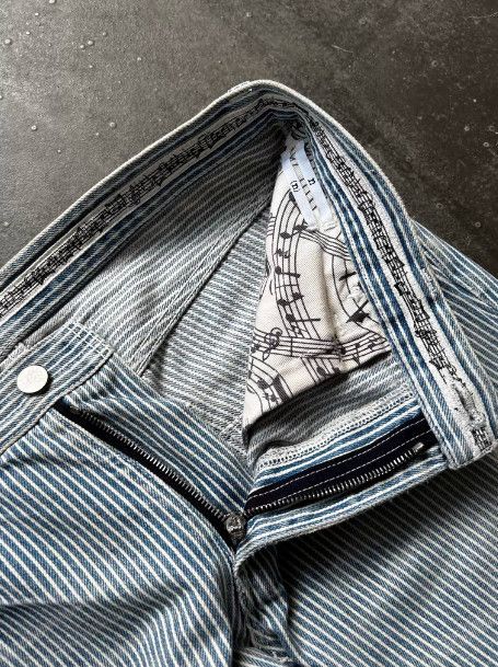 Number (N)ine Number (N)ine 2007 Striped Washed Denim Jeans Size US 41 - 5 Thumbnail