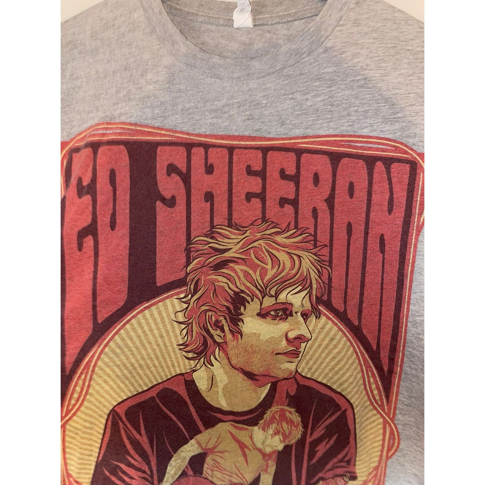 Tultex Ed Sheeran Multiply Tour Shirt Concert Gray 2014 Tee S Small Size US S / EU 44-46 / 1 - 5 Thumbnail