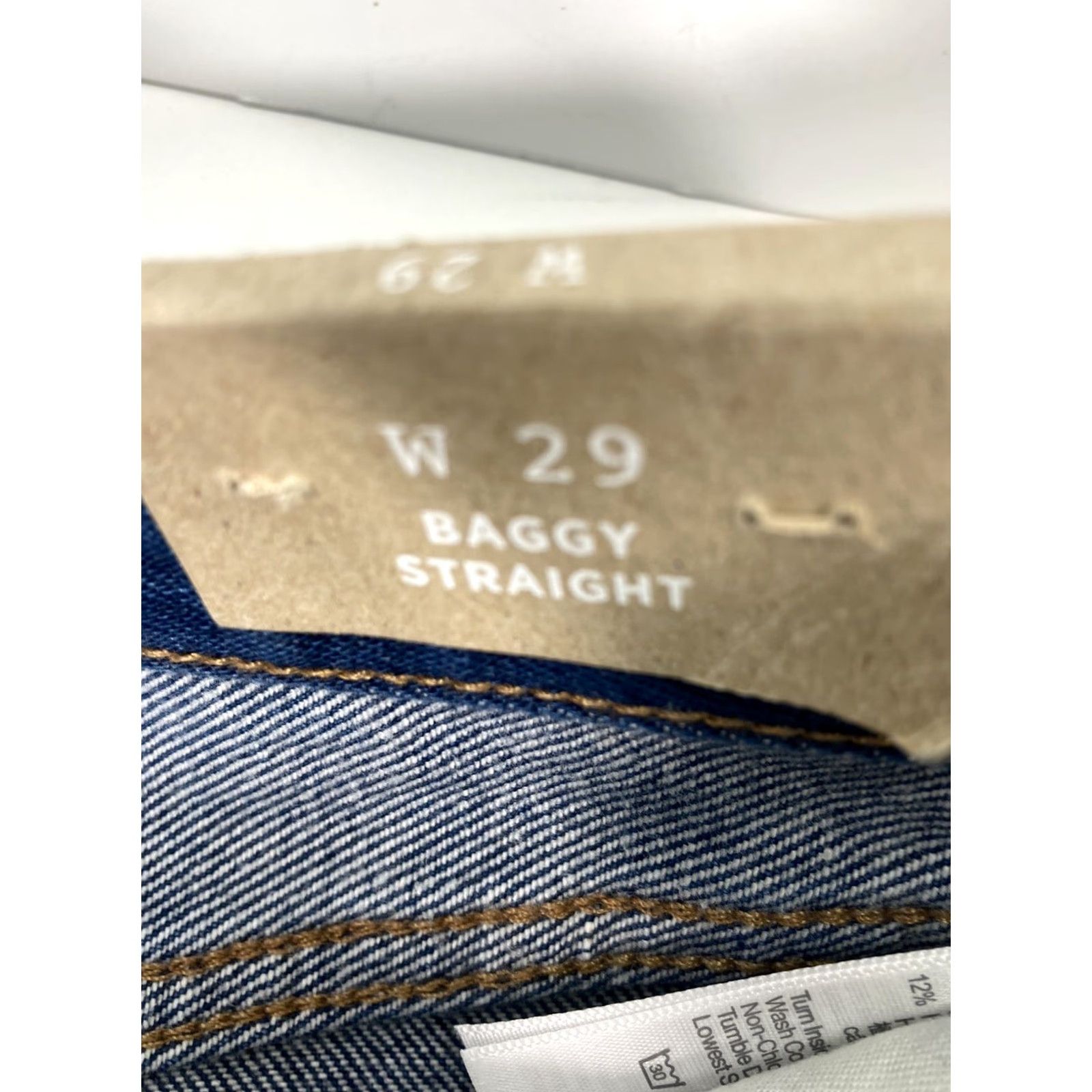 Madewell VINTAGE Madewell Baggy Jeans Women 29x33 Blue Denim Straight Leg Medium Wash NWT Size 29" - 7 Thumbnail