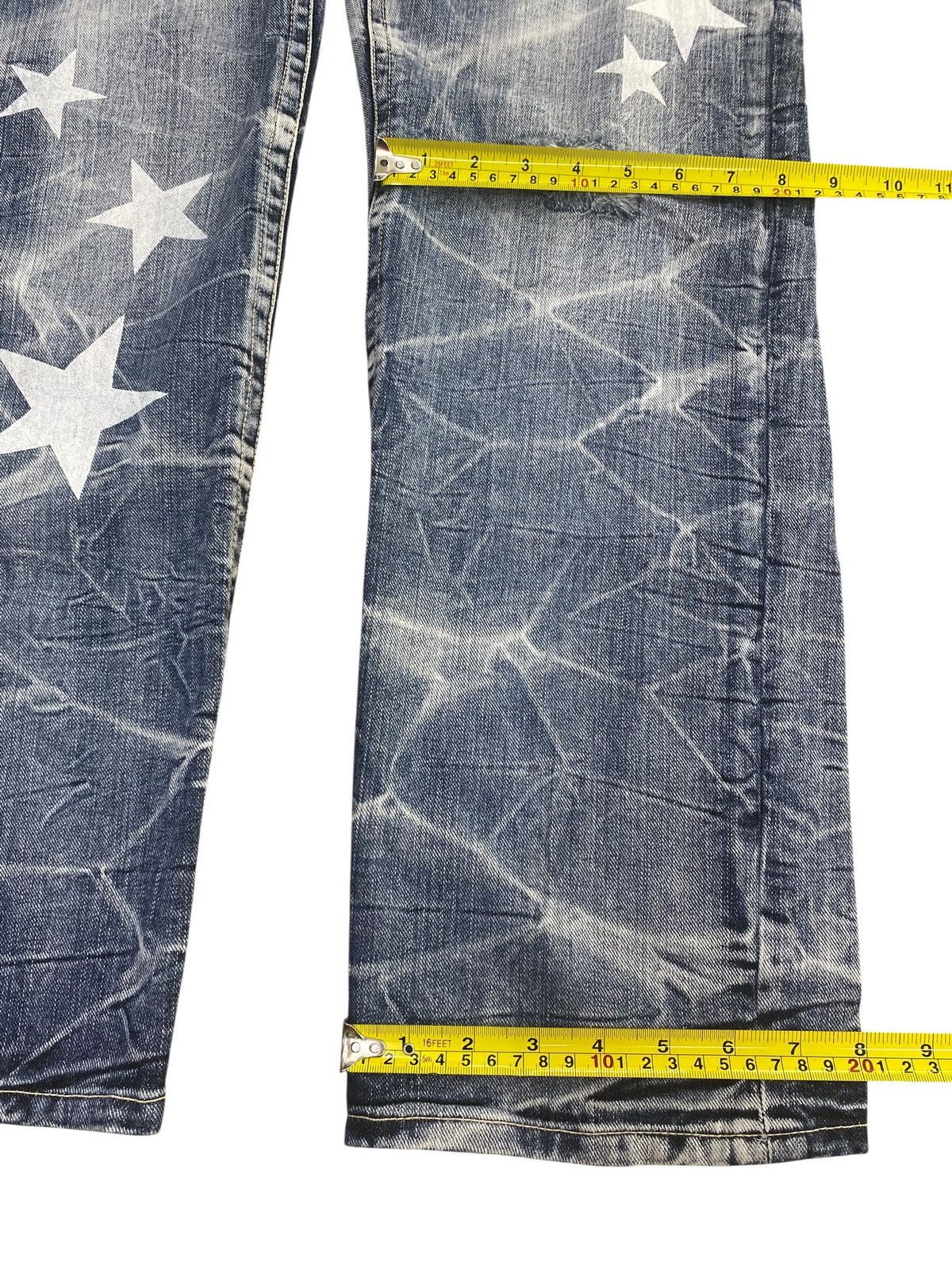Japanese Brand Japanese Brand Patchwork Star Print Style Distressed Jeans Size US 32 / EU 48 - 8 Thumbnail