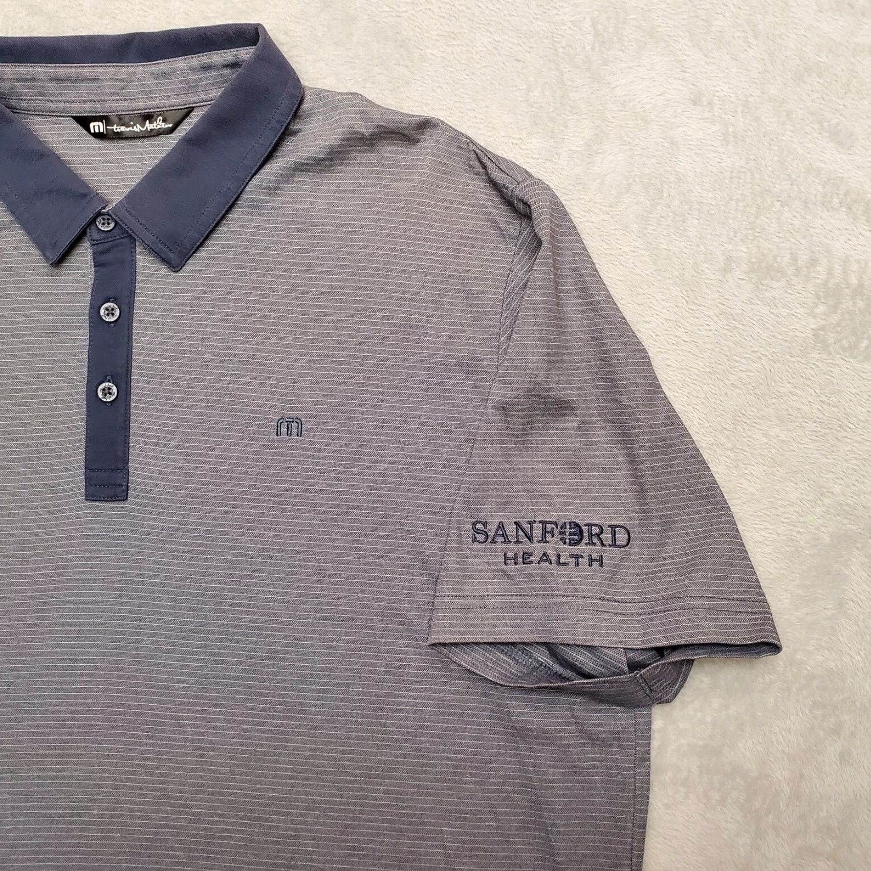 TravisMathew Travis Mathew Shirt Men Polo Gray Extra XL Short Sleeve Pima Cotton Blend Golf Embroidered Logo Casual Sport/Golf Shirt Mens Size US XL / EU 56 / 4 - 4 Thumbnail