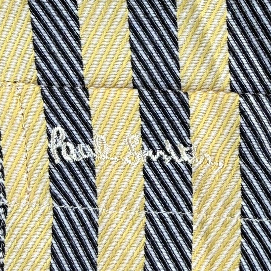 Paul Smith Paul Smith London Dress Shirt Mens 15.5 32-33 Black Gold Geometric Designer Italy NWOT Size 42R - 4 Thumbnail