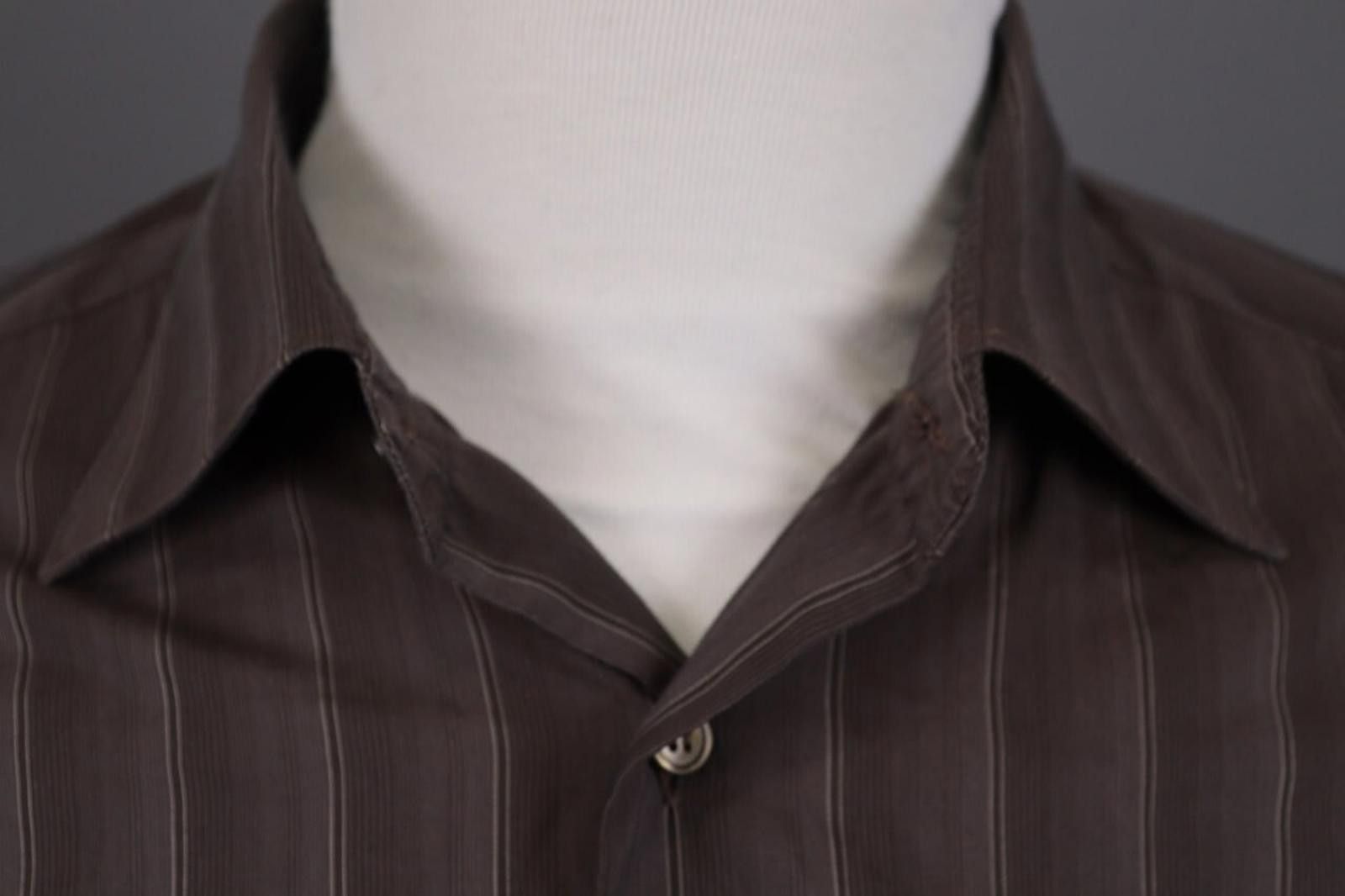 Ermenegildo Zegna Zegna Brown City Button Down Shirt Size 42 / 16 1/2 Size US M / EU 48-50 / 2 - 5 Thumbnail