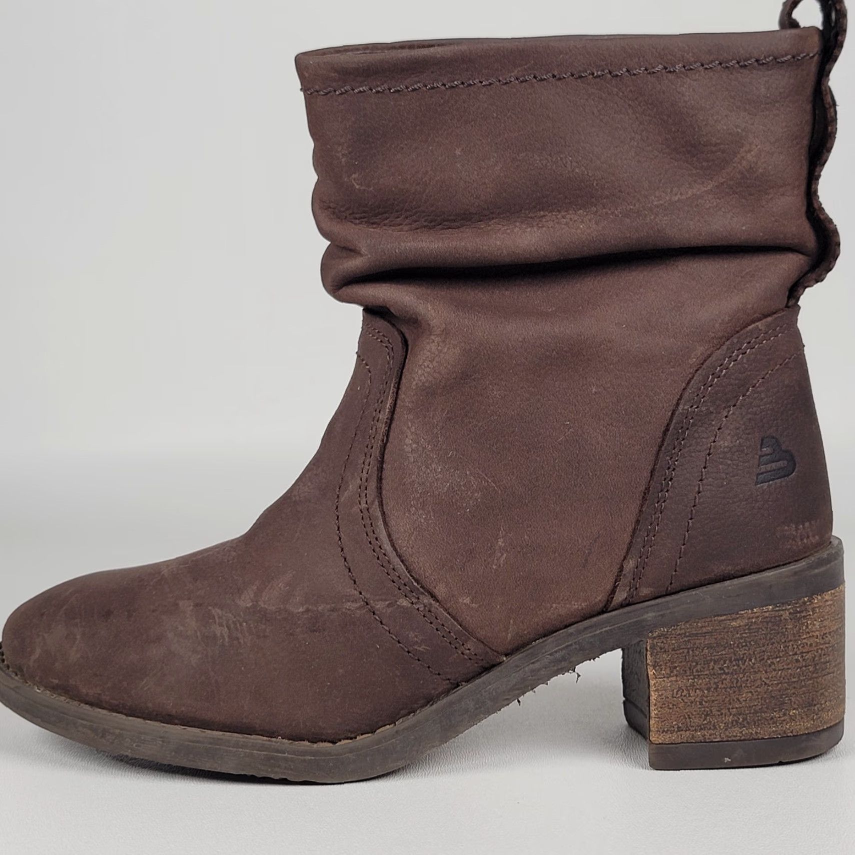 Bullboxer BULL BOXER Boots Chelsea Ankle Pull On Slouch Leather Brown 6 M Women Portugal Size US 6 / IT 36 - 6 Thumbnail