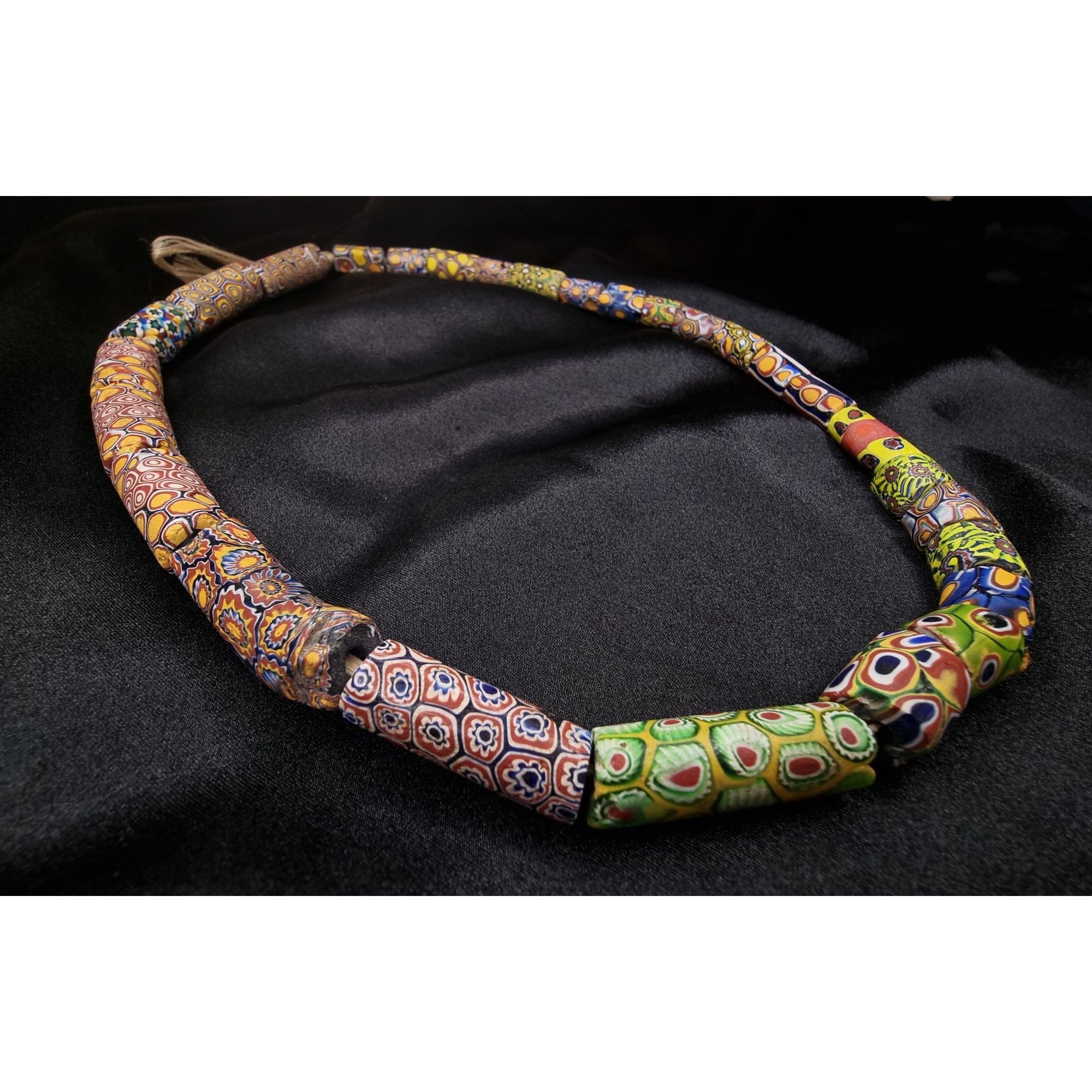 Vintage Antique African Trade Millefiori Glass Bead Necklace Size ONE SIZE - 4 Thumbnail