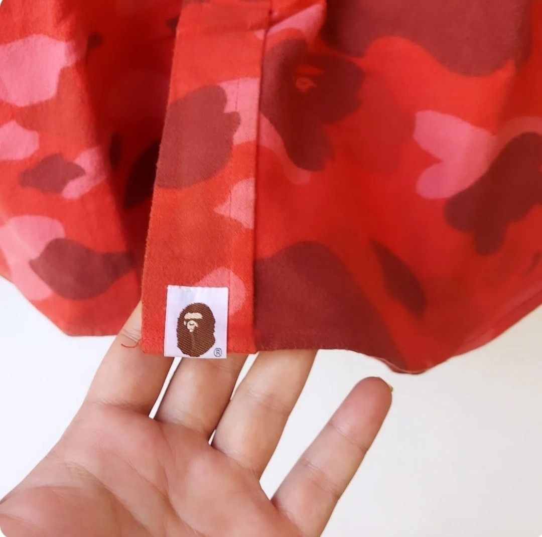 Bape Vintage BAPE Red Camo Long Sleeve Button Shirt Size US M / EU 48-50 / 2 - 7 Thumbnail