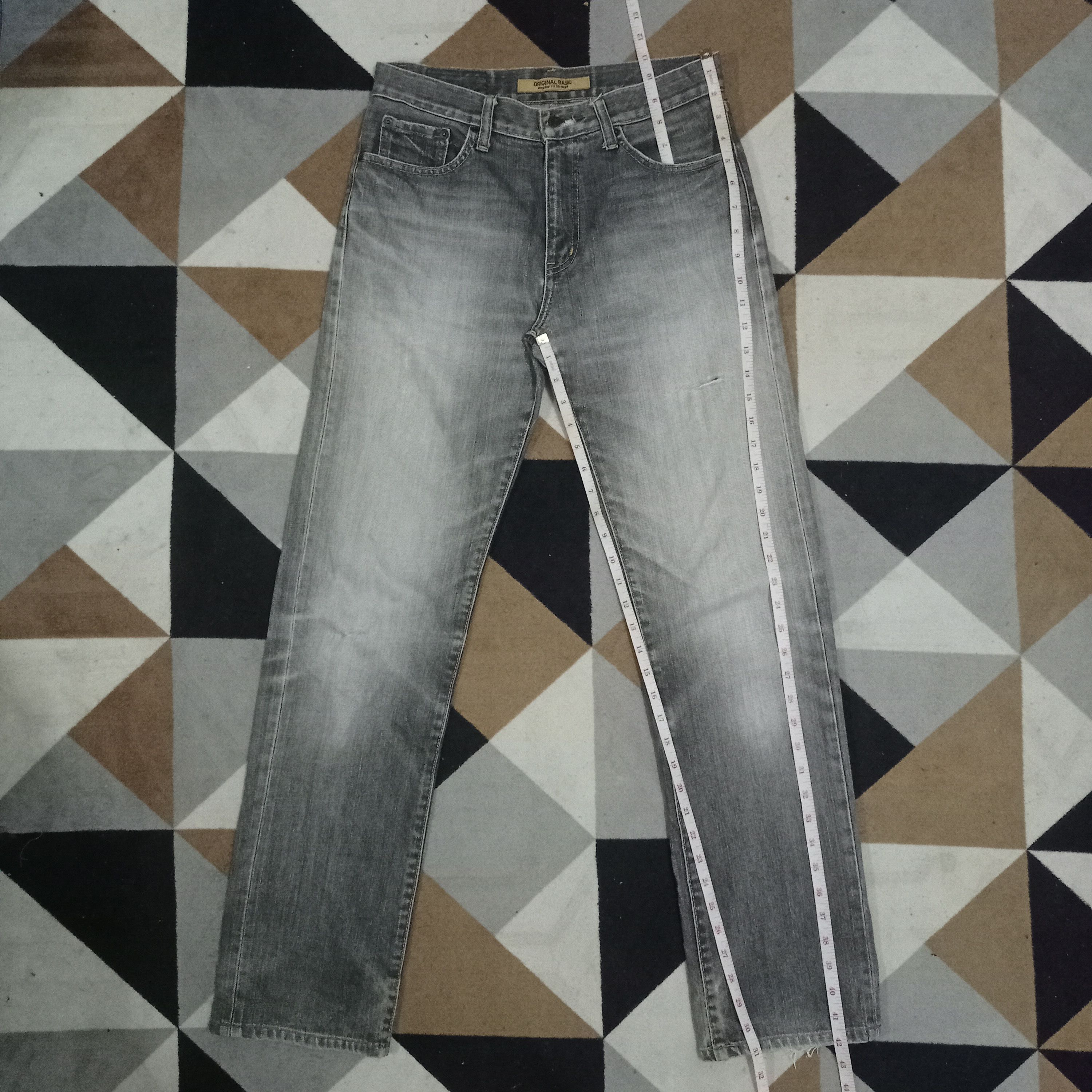 Japanese Brand × Uniqlo Vintage Japanese Uniqlo Faded Black Jeans 30x31 Size US 30 / EU 46 - 10 Thumbnail