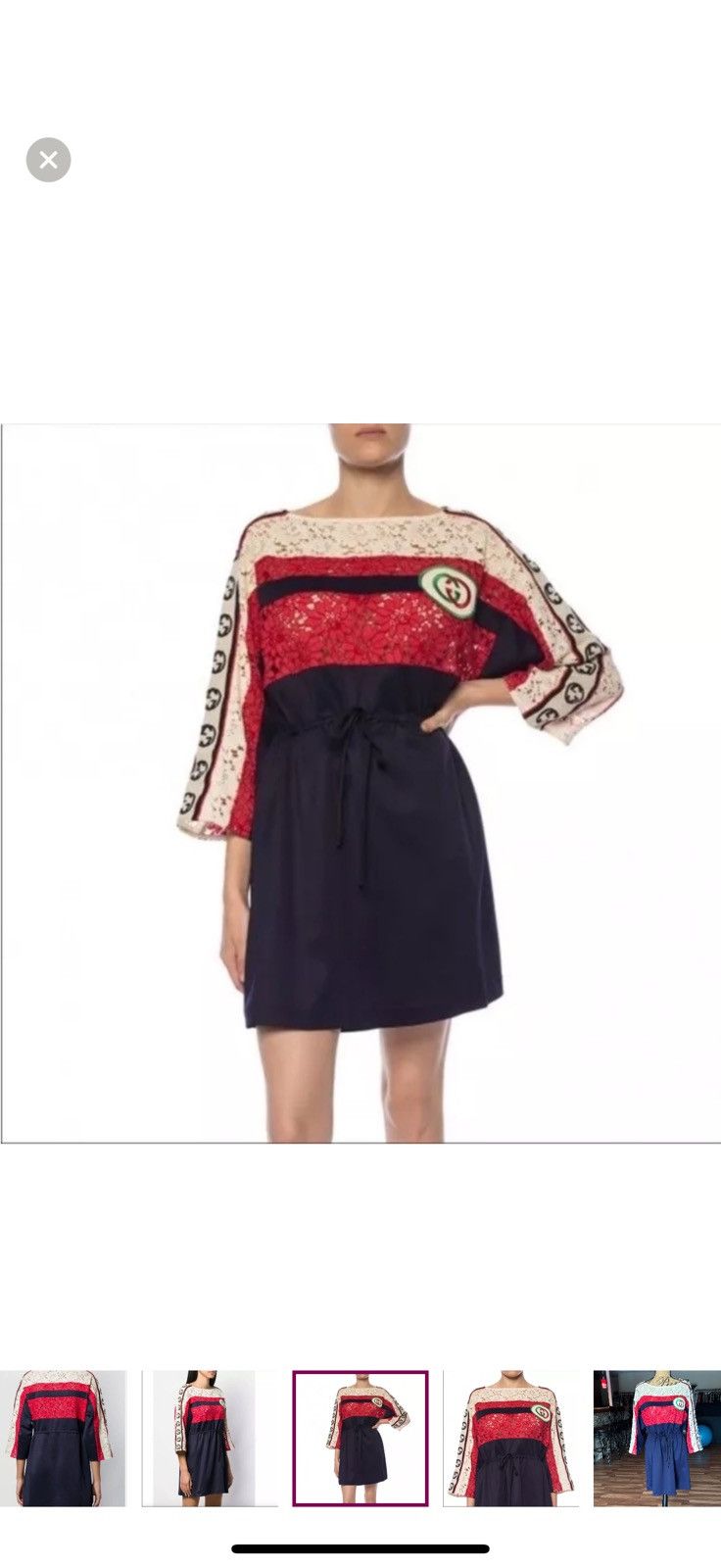Gucci Gucci size medium monogram sleeves drawstring dress Size M / US 6-8 / IT 42-44 - 3 Thumbnail