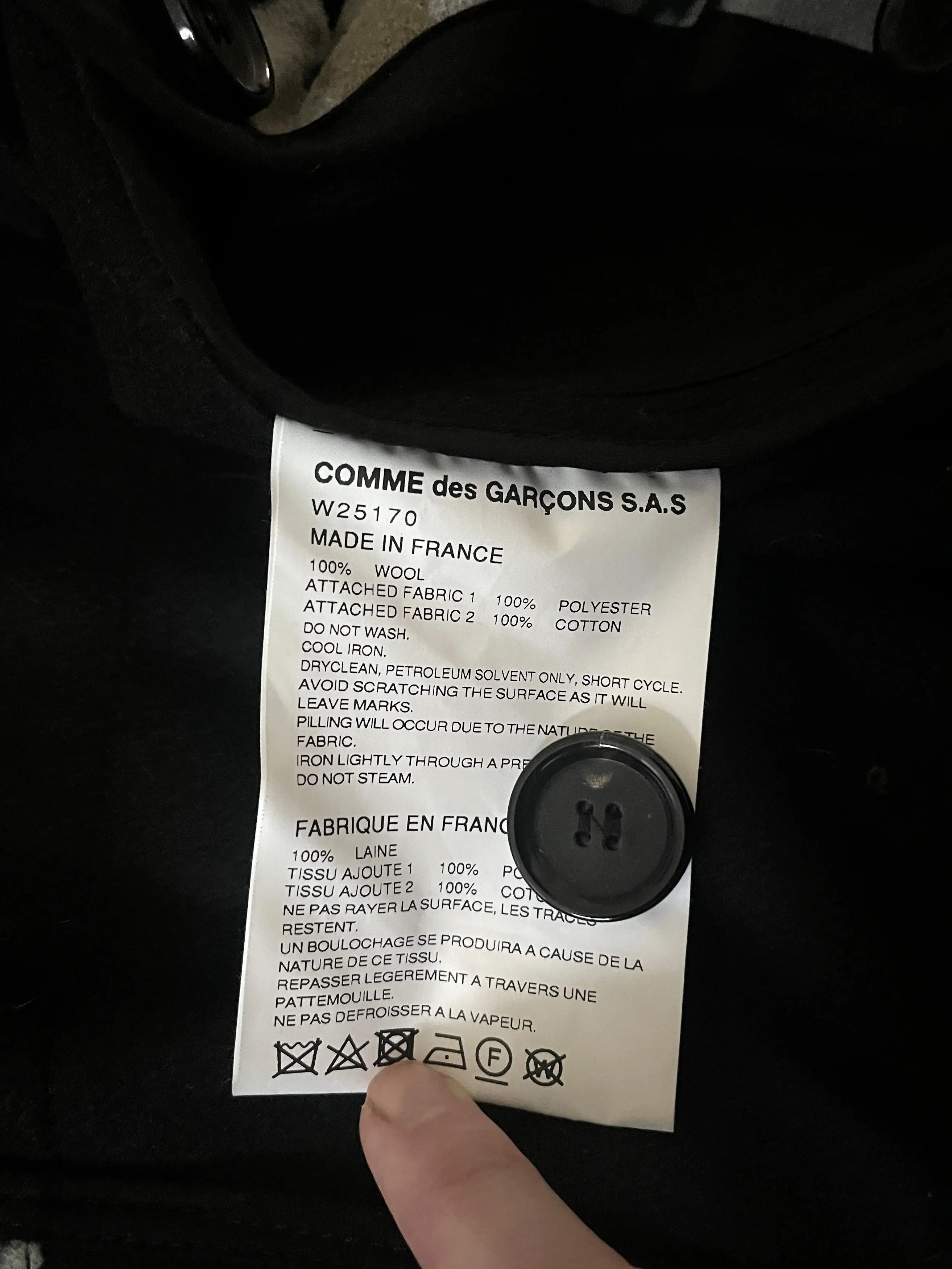 Comme des Garcons SHIRT Comme Des Garcons Shirt Wool Coat / Medium Size US M / EU 48-50 / 2 - 9 Thumbnail