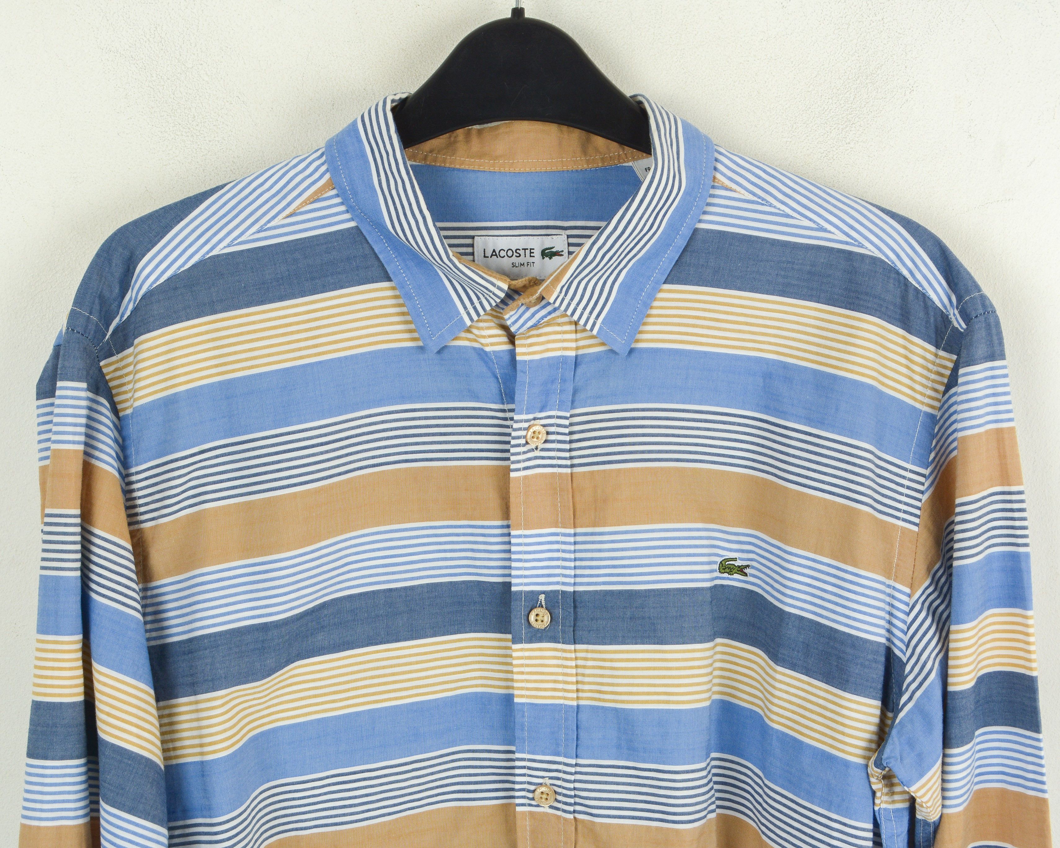Lacoste LACOSTE Casual Slim Fit Shirt 17" Size 43 Formal Size 40R - 2 Thumbnail