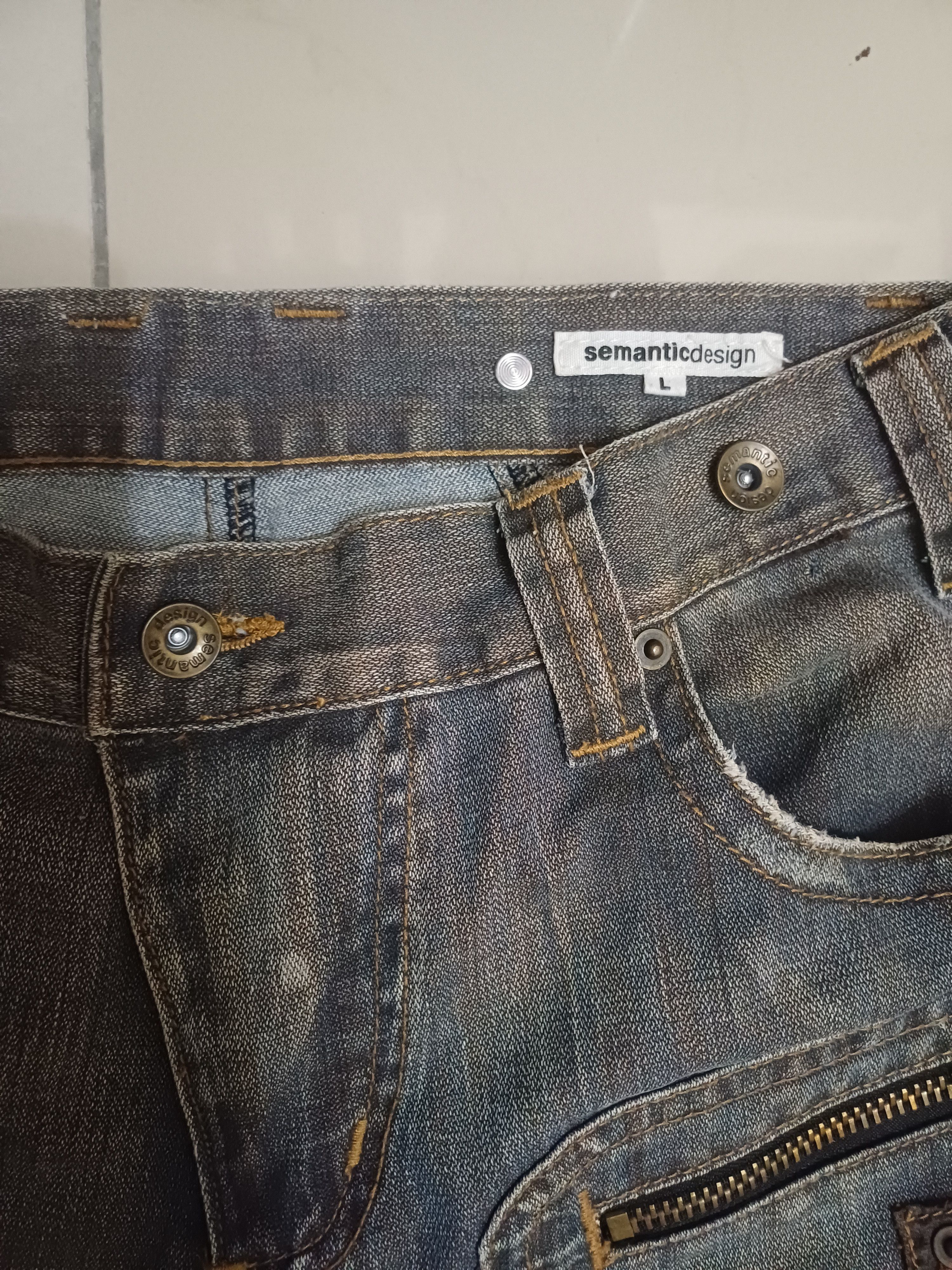 Japanese Brand × semanticdesign Crazy Vtg distressed Trash Flared Design semantic design 🔥 Size US 30 / EU 46 - 5 Thumbnail