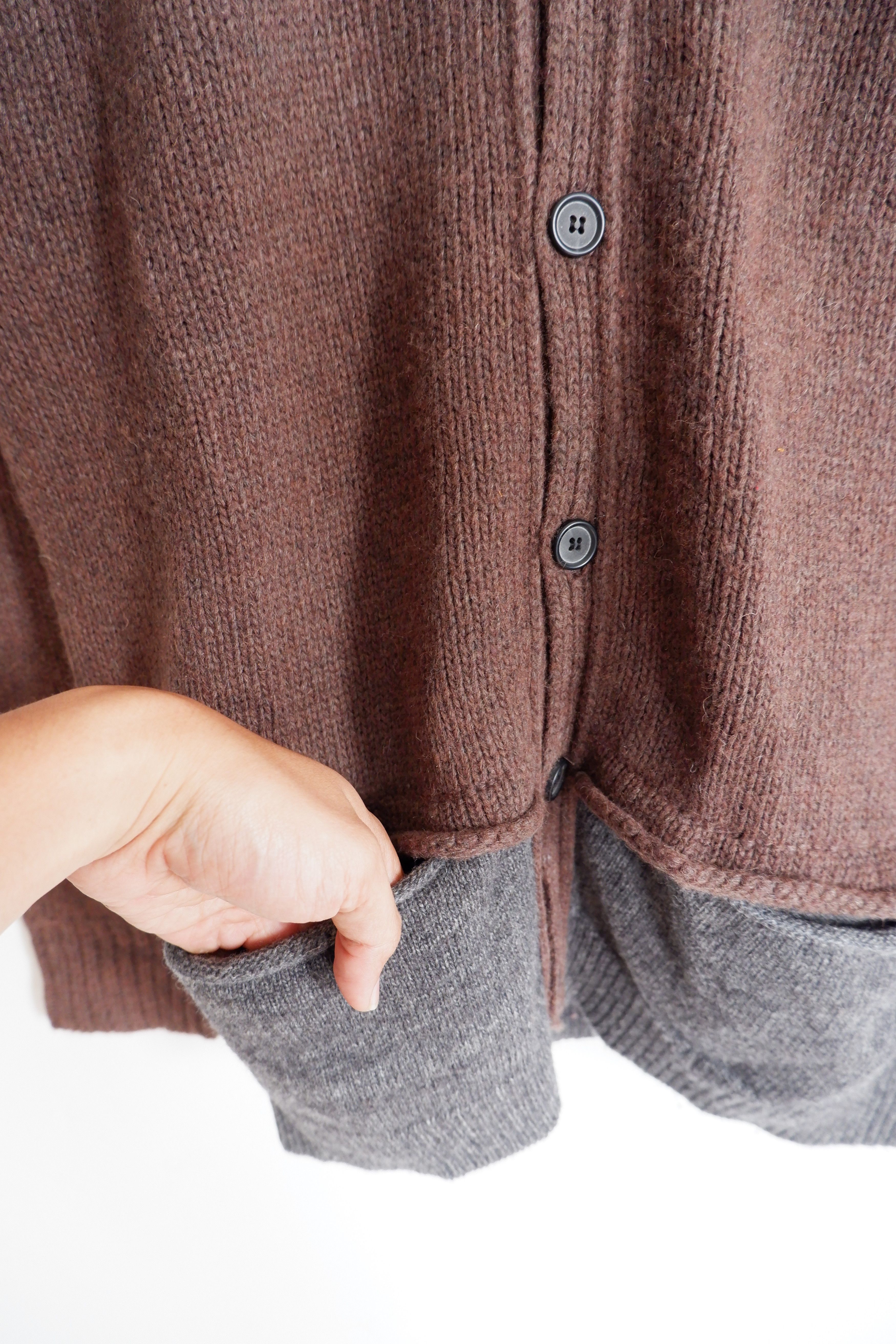Engineered Garments A.Blue Garments Reconstructed Patchwork Cardigan Knitwear Size US L / EU 52-54 / 3 - 6 Thumbnail