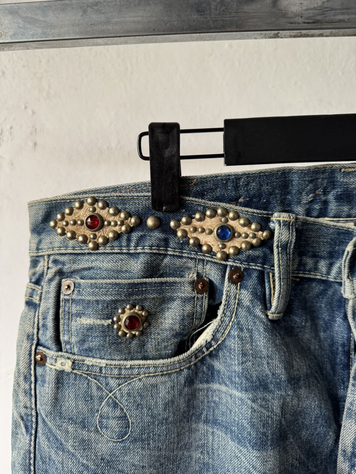 Ralph Lauren 2006 RRL 1/1 Moonshine Wash Lapidary Gemstone Selvedge Denim Size US 35 - 7 Thumbnail
