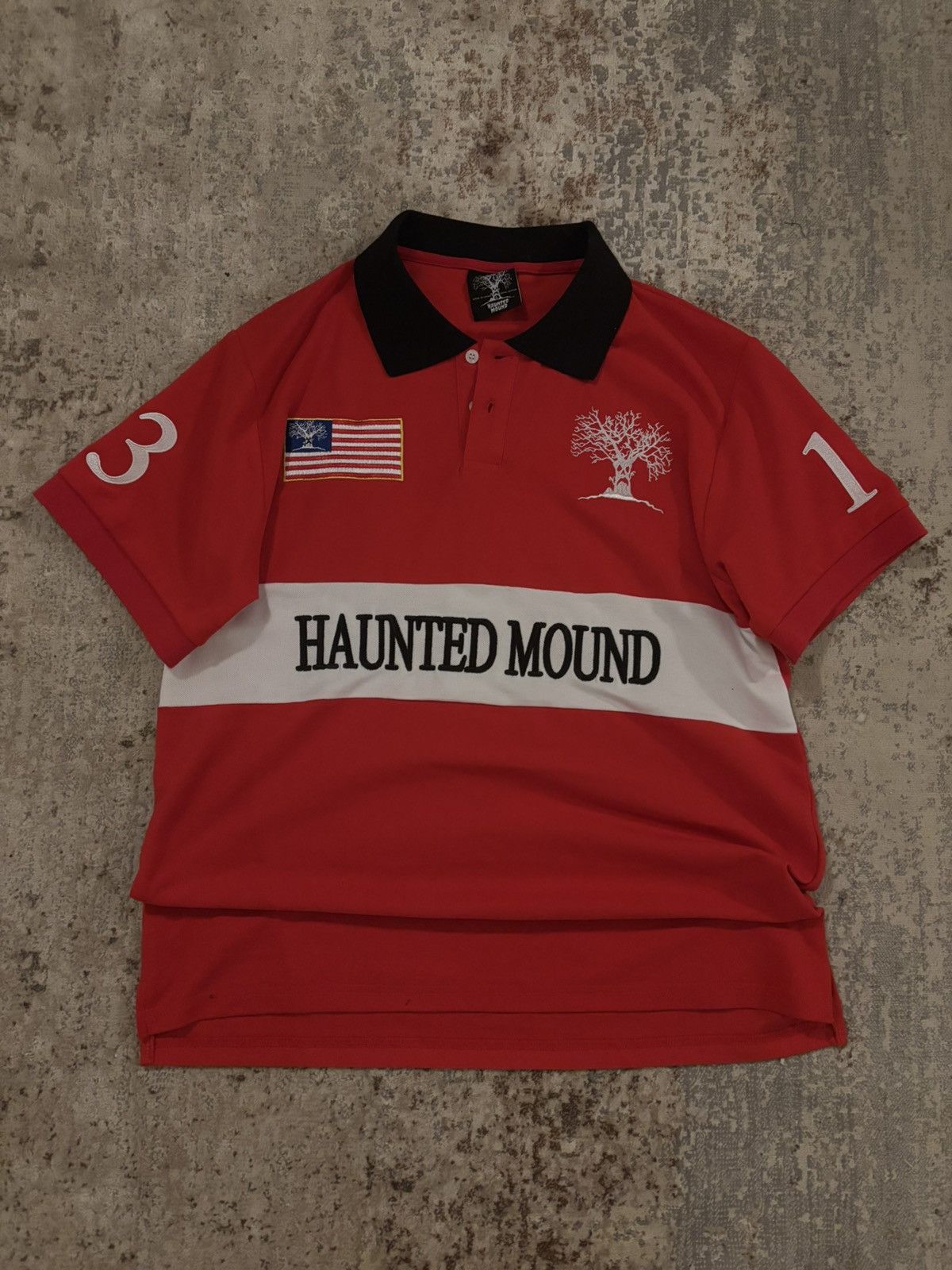 Haunted Mound haunted mound polo red | Grailed