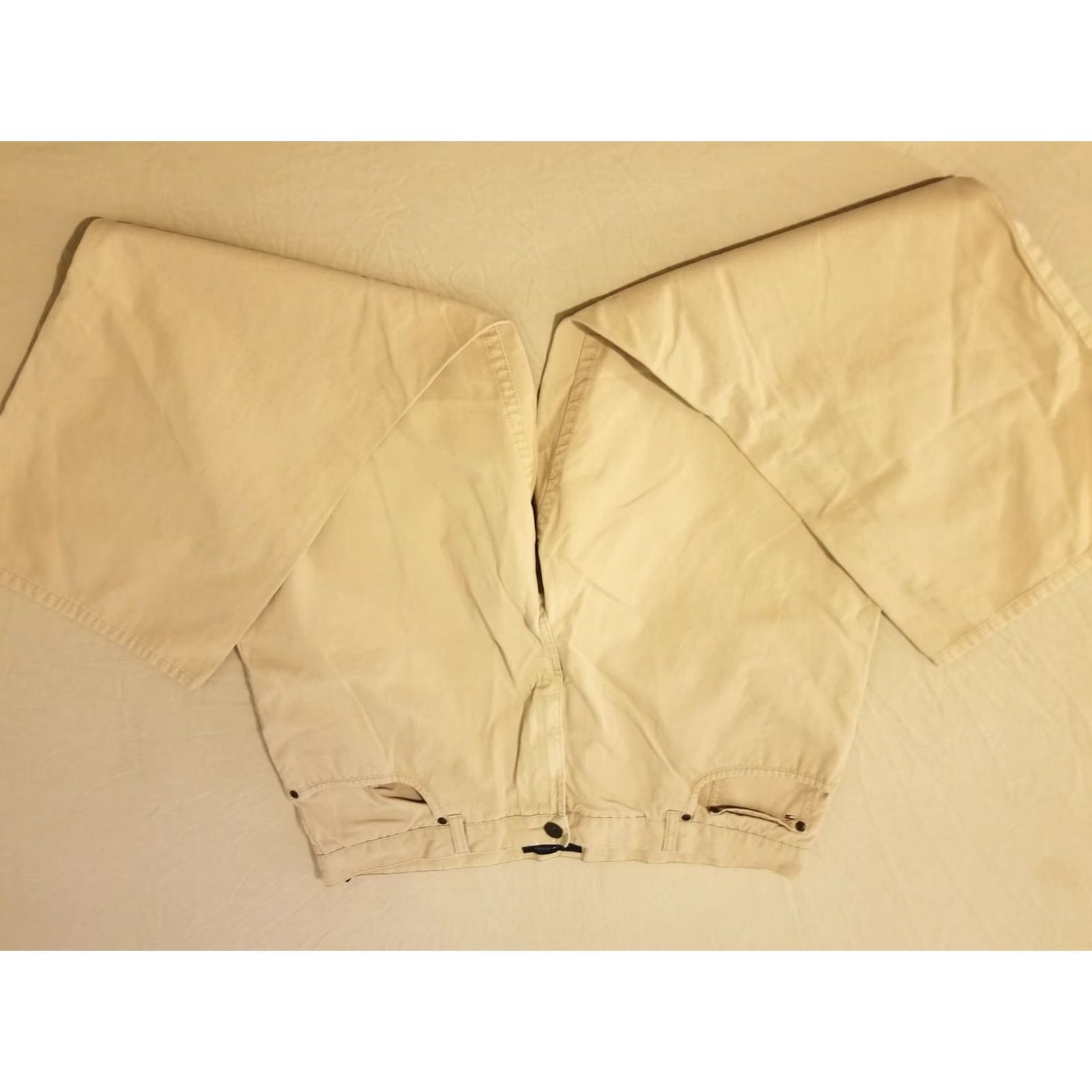 Tommy Hilfiger VINTAGE Tommy Hilfiger Jeans Mens 40x30 Khaki Cotton Straight Classic Pants Beige 30 Inseam Mens Size US 40 / EU 56 - 3 Thumbnail