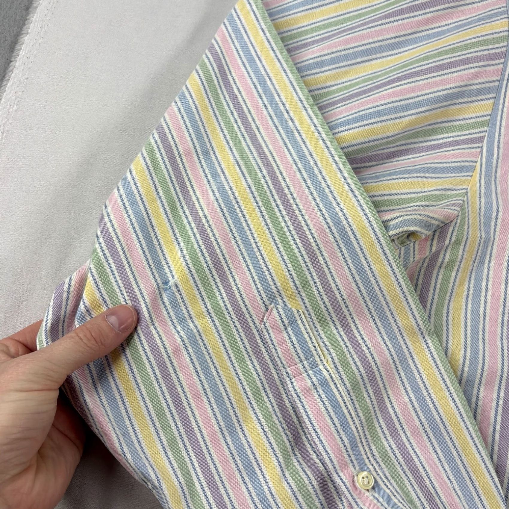 Brooks Brothers VINTAGE Brooks Brothers Shirt Mens XL Striped Button-Up Long Sleeve Formal Casual Size 46R - 3 Thumbnail