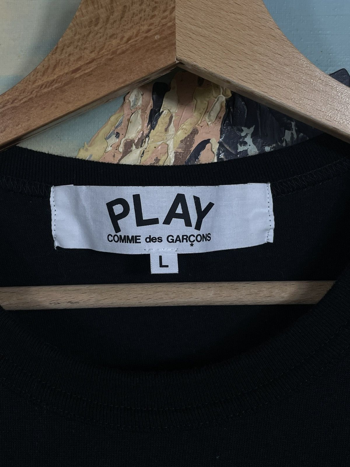 Comme des Garcons × Comme des Garcons PLAY × Japanese Brand Comme Des Garcones PLAY Heart Black T-shirt Tee Japanese CDG Size US M / EU 48-50 / 2 - 7 Thumbnail
