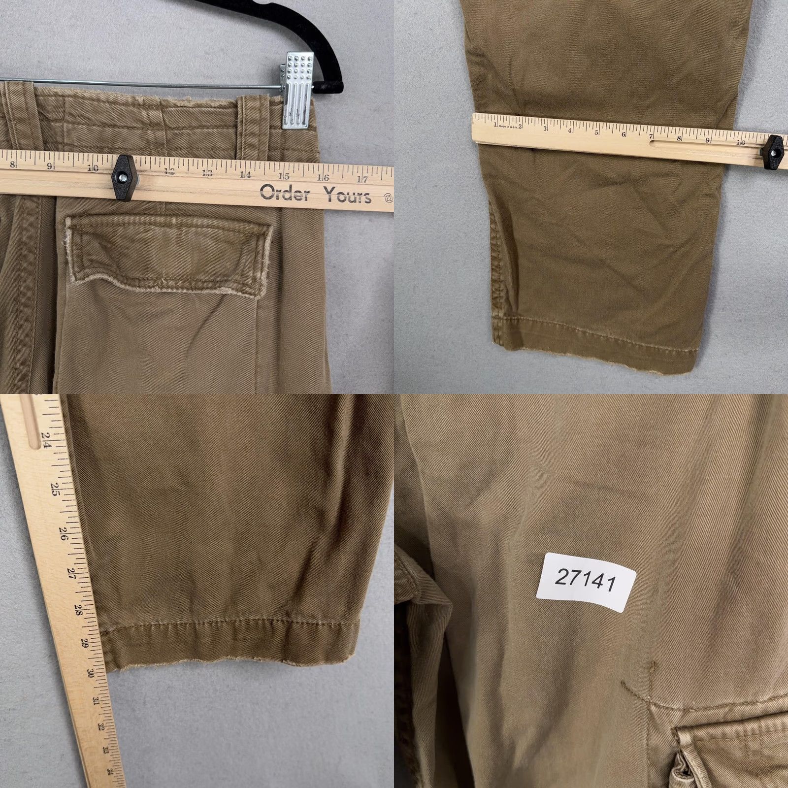Aeropostale Vintage Aeropostale Pants Mens 29x32 Brown Cargo Canvas Relaxed Fit Straight Leg Utility Size US 29 - 8 Thumbnail